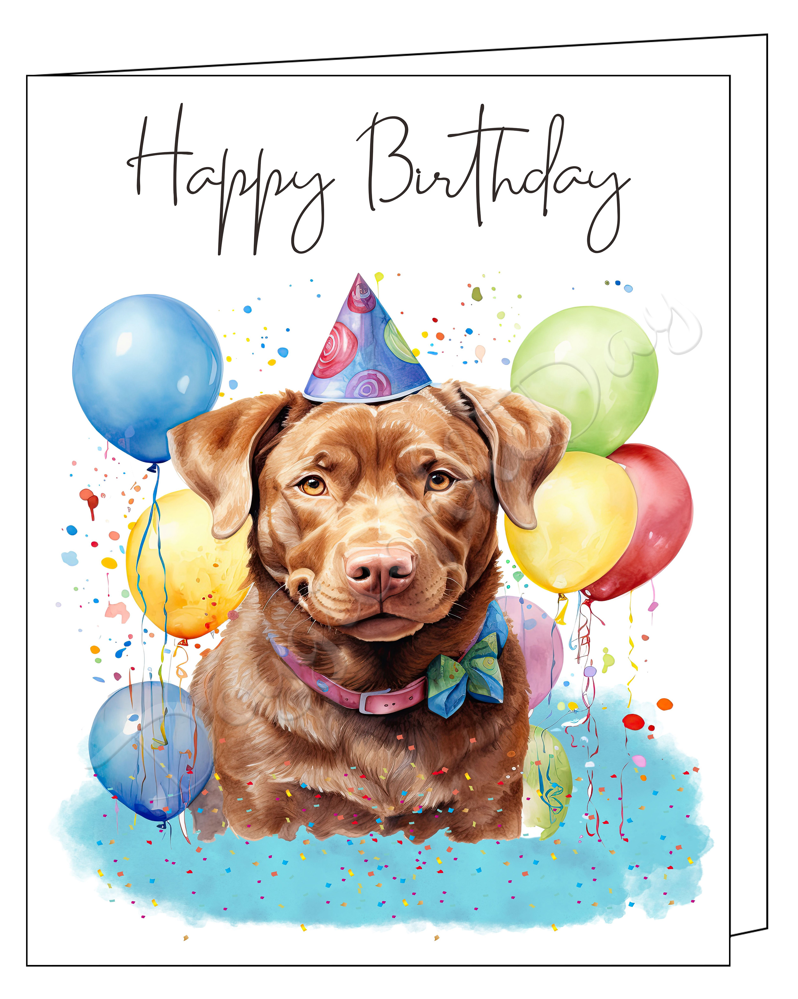 Happy Birthday Greeting Cards and Note Cards with Envelopes for Dog Lovers