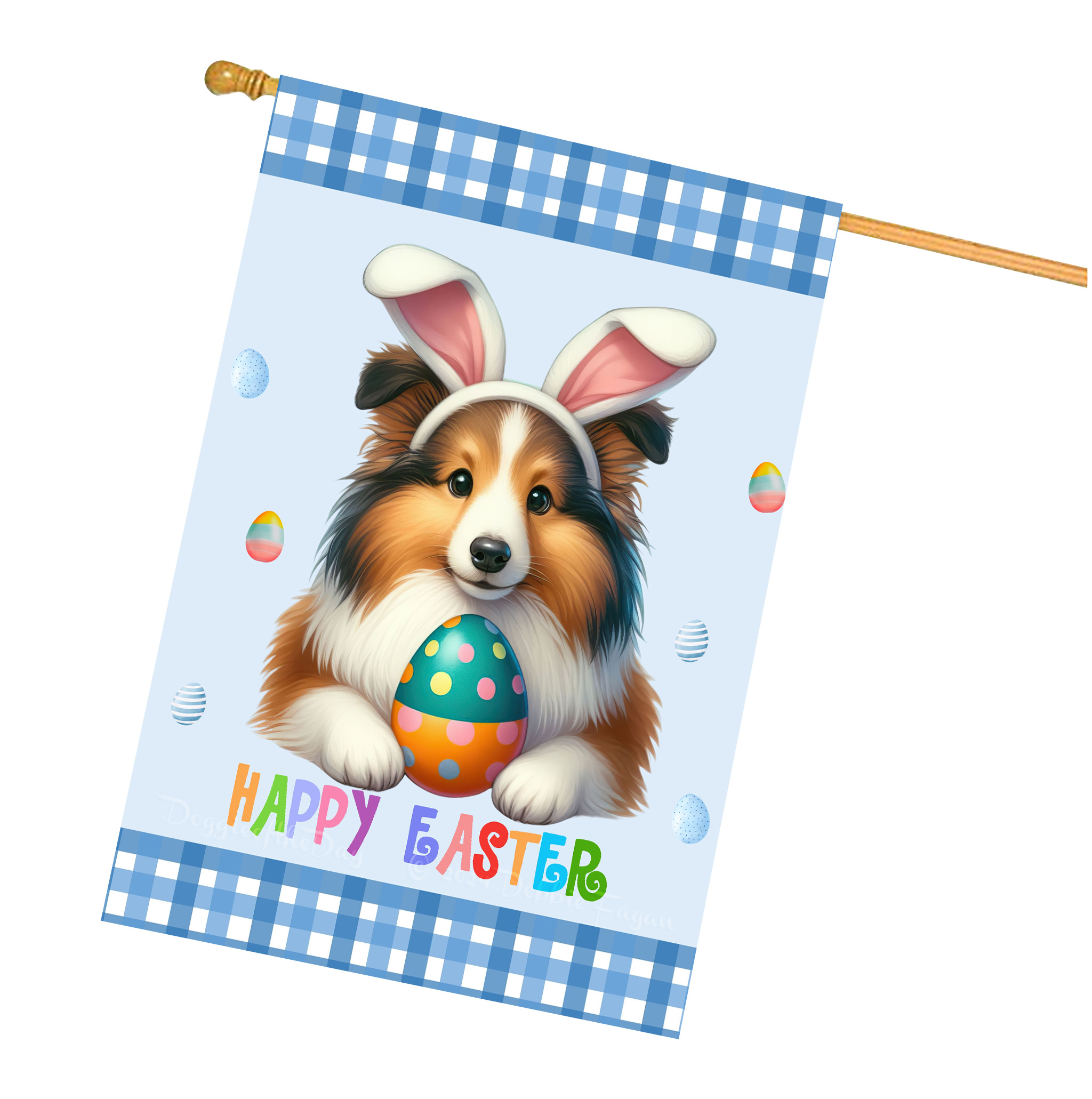 Ostern Hundehaus Flagge doppelseitig 28""x40"" viele Designs neu mit Etikett - Bild 28 von 32
