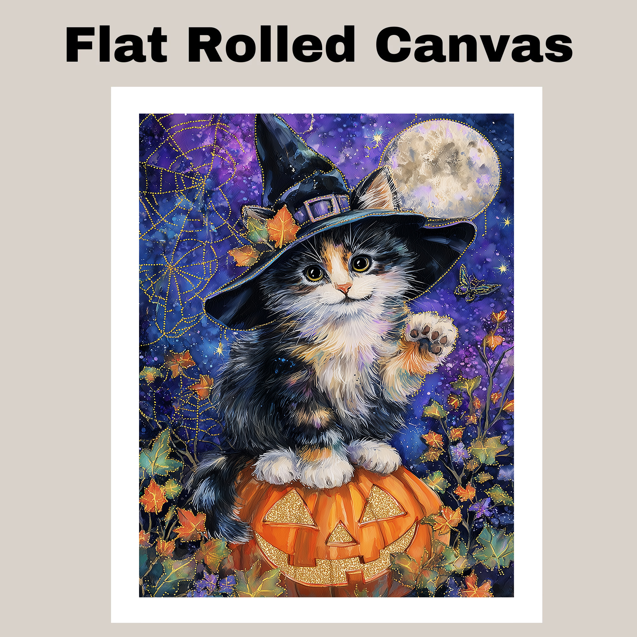 Abyssinian Kitten on Pumpkin Spooky Fall Home Decor for Pet Moms Living Room