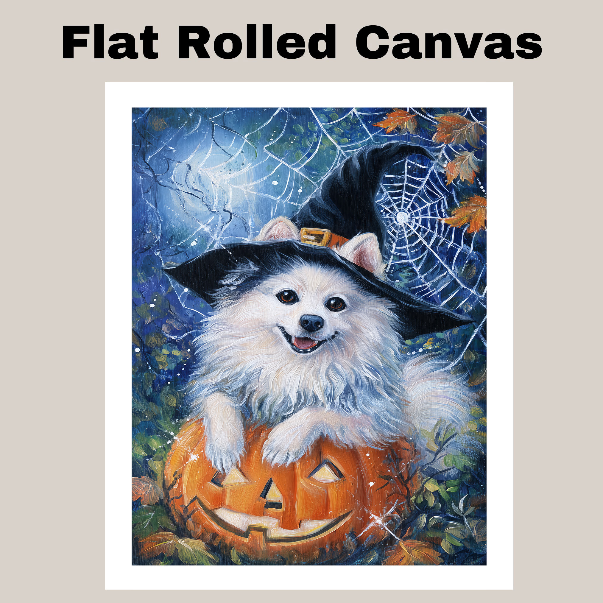 Autumn American Eskimo Wall Art Dog Seasonal Fall Dog Lover Gifts for Women
