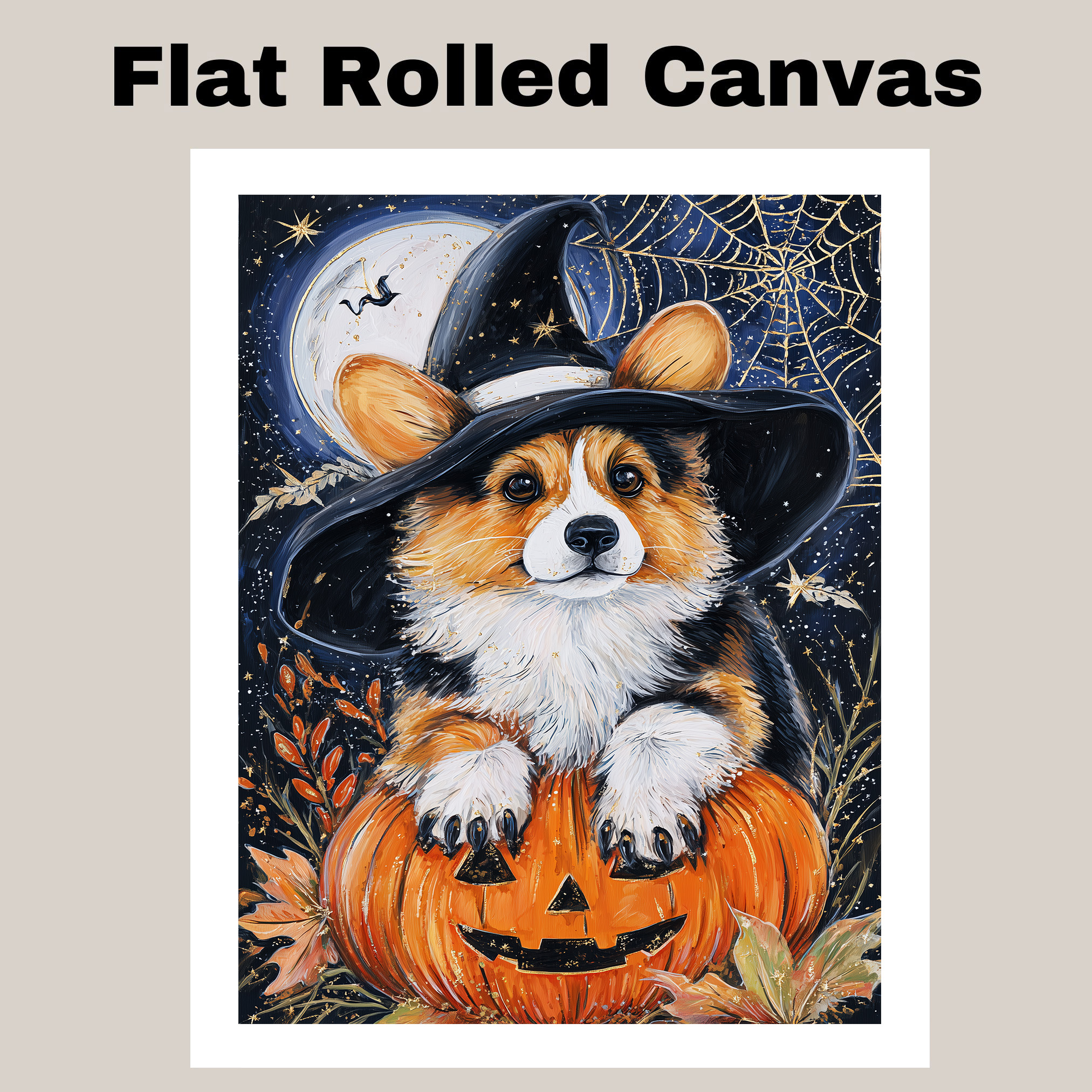 Corgi Dog Canvas Wall Art Print for Dog Lovers Seasonal Gift for Kids Room - Picture 12 of 13