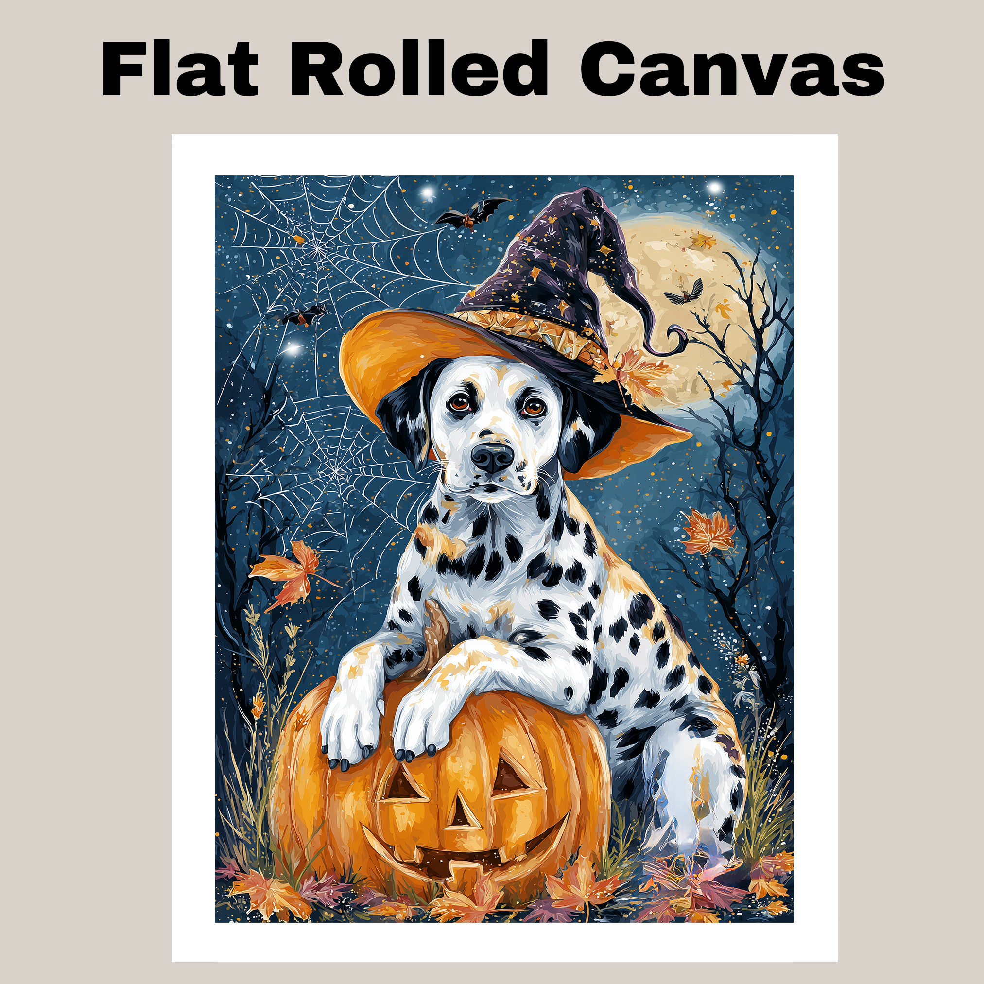 Dalmatian Puppy Canvas Wall Art for Dog Lovers Seasonal Home Gift for Fall Decor
