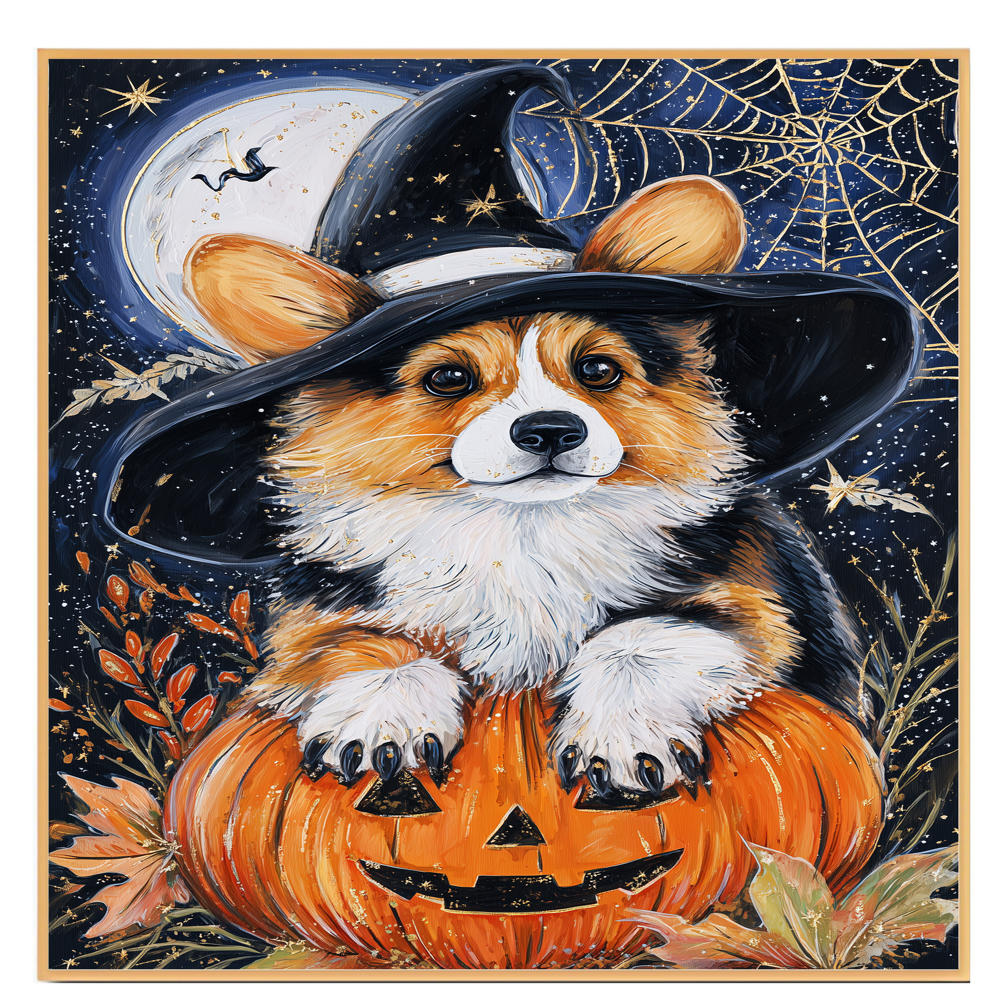 Corgi Dog Canvas Wall Art Print for Dog Lovers Seasonal Gift for Kids Room - Picture 11 of 13