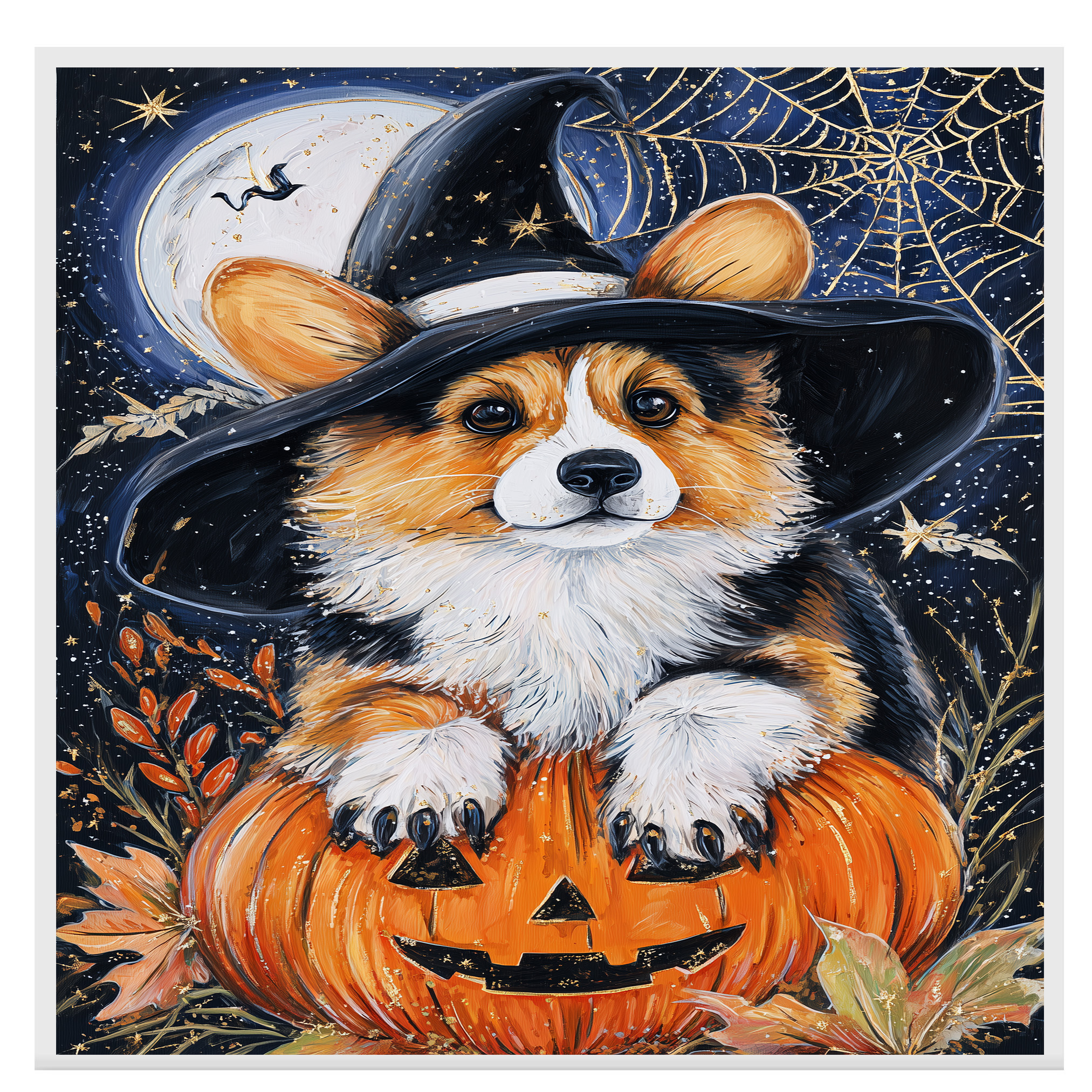 Corgi Dog Canvas Wall Art Print for Dog Lovers Seasonal Gift for Kids Room - Picture 10 of 13