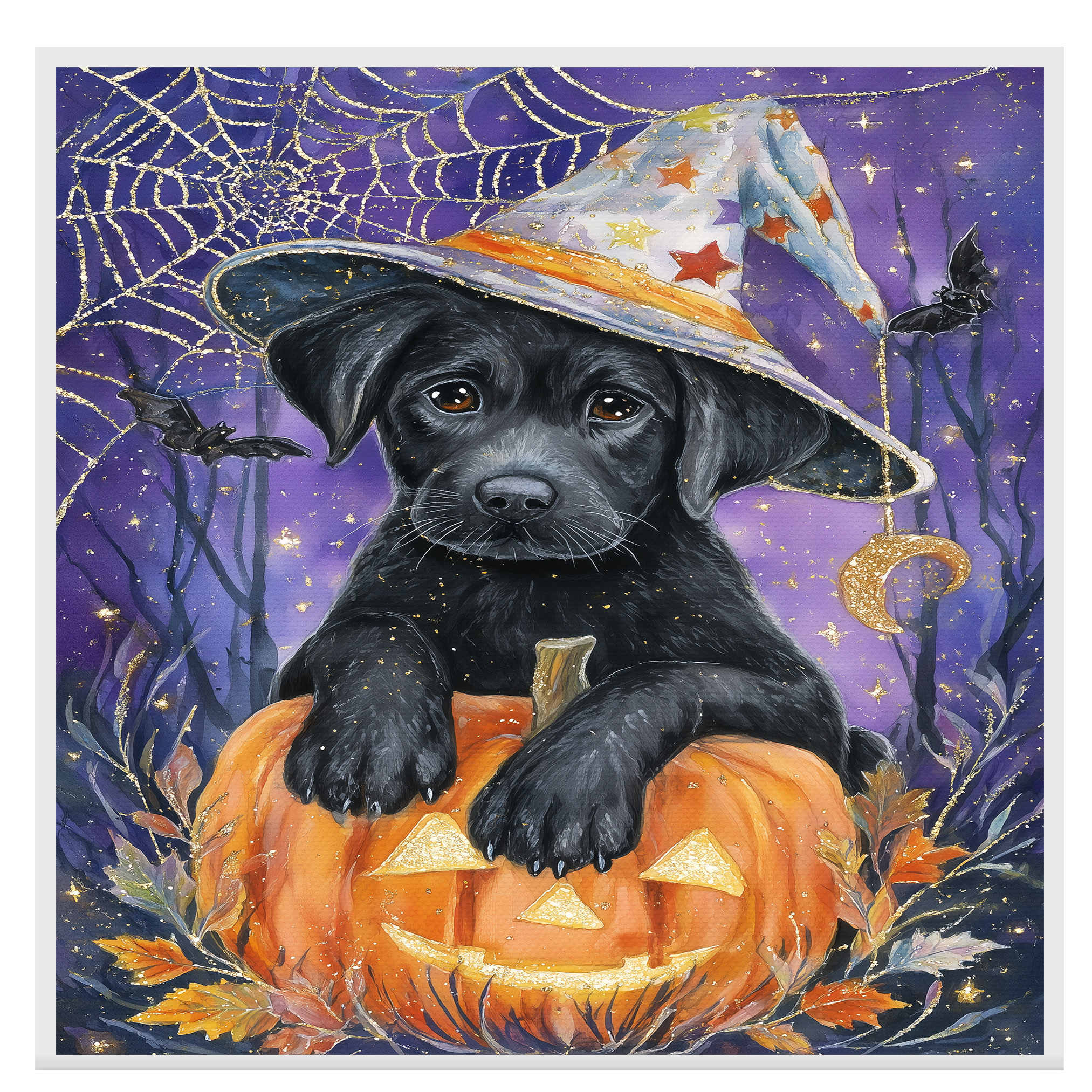 Labrador Pumpkins Canvas Maple Leaves Decor for Pet Lovers Indoor Decorations - Picture 10 of 13