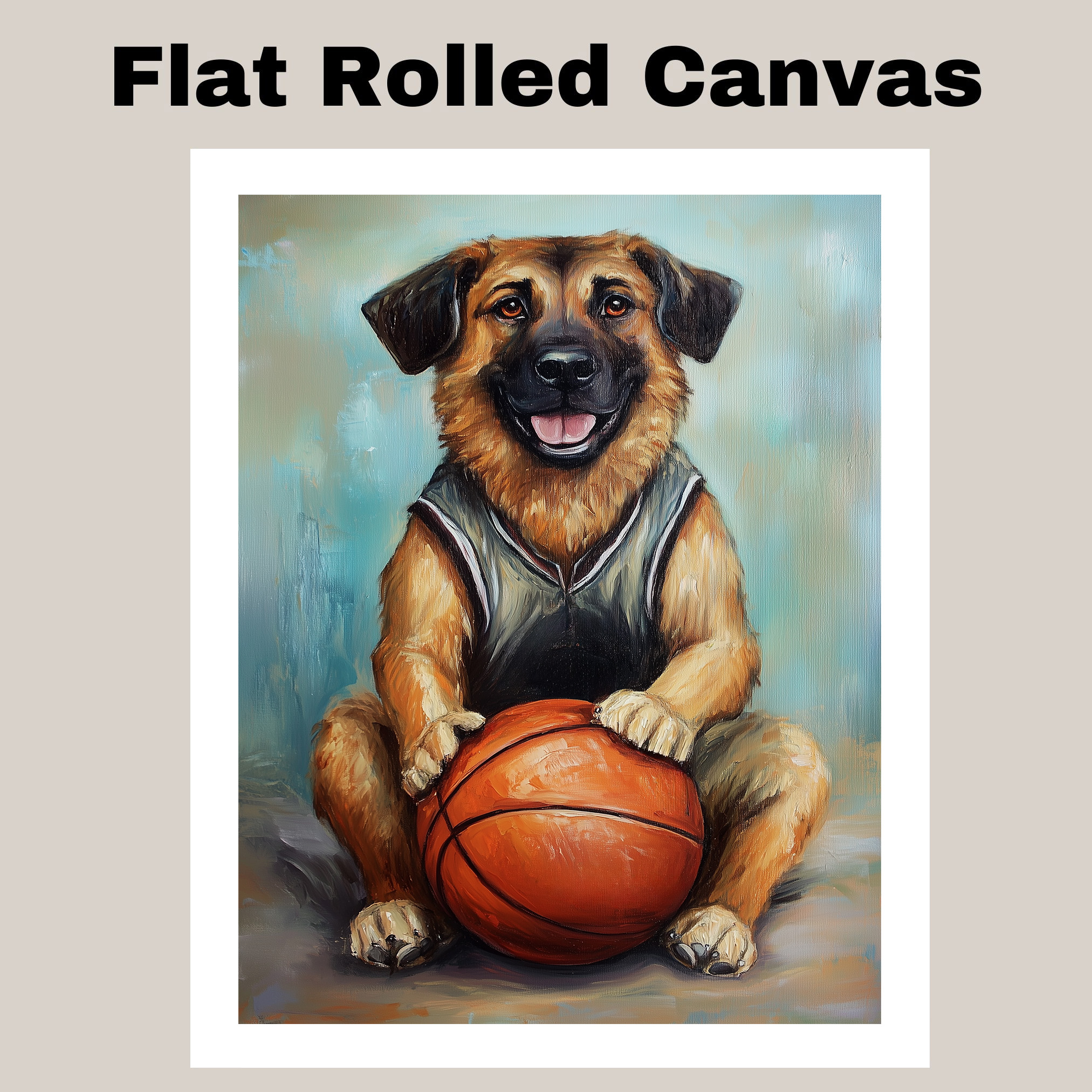 Anatolian Shepherd Basketball Wall Art Sports Dog Canvas Print Game Room Gifts