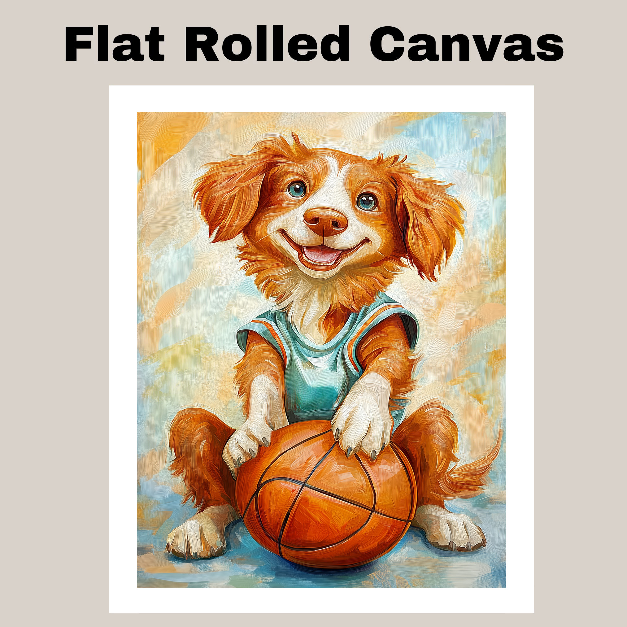 Nova Scotia Duck Tolling Retriever Basketball Wall Art Thick Canvas Sports Gift