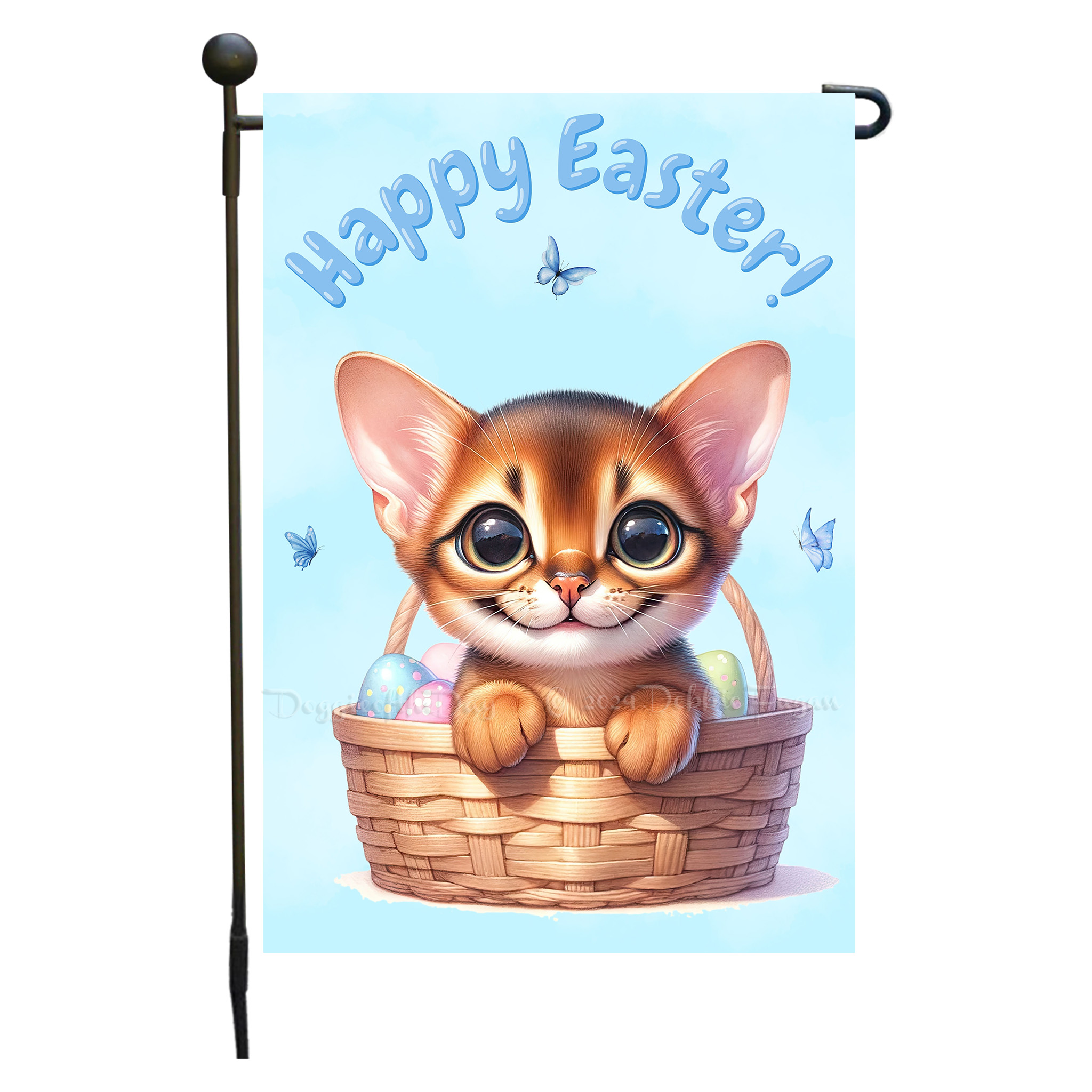 Happy Easter Egg Hunt Garden Flag Cats Lawn Patio Decor 12.5x18 NWT - Picture 4 of 58