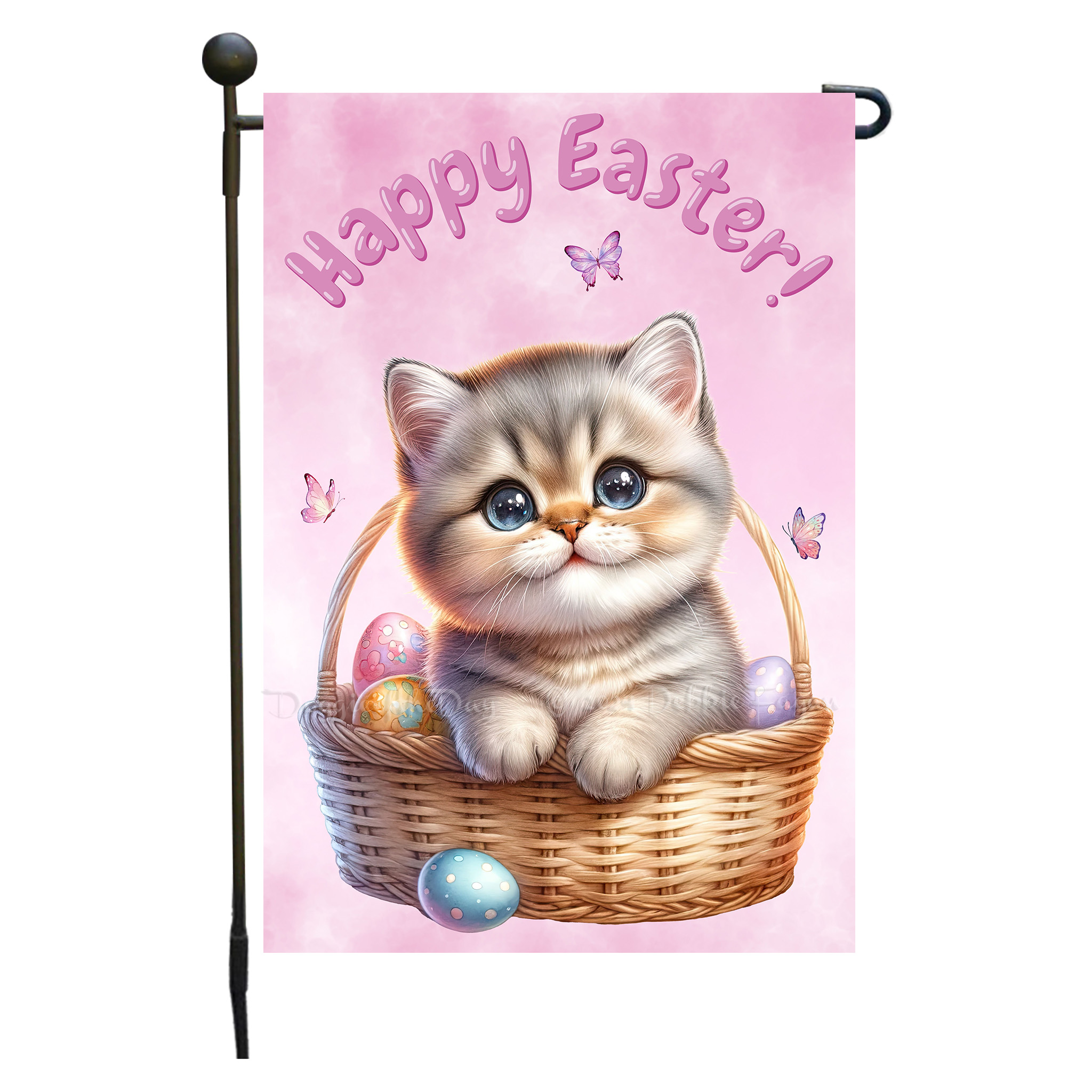 Happy Easter Egg Hunt Garden Flag Cats Lawn Patio Decor 12.5x18 NWT - Picture 6 of 58