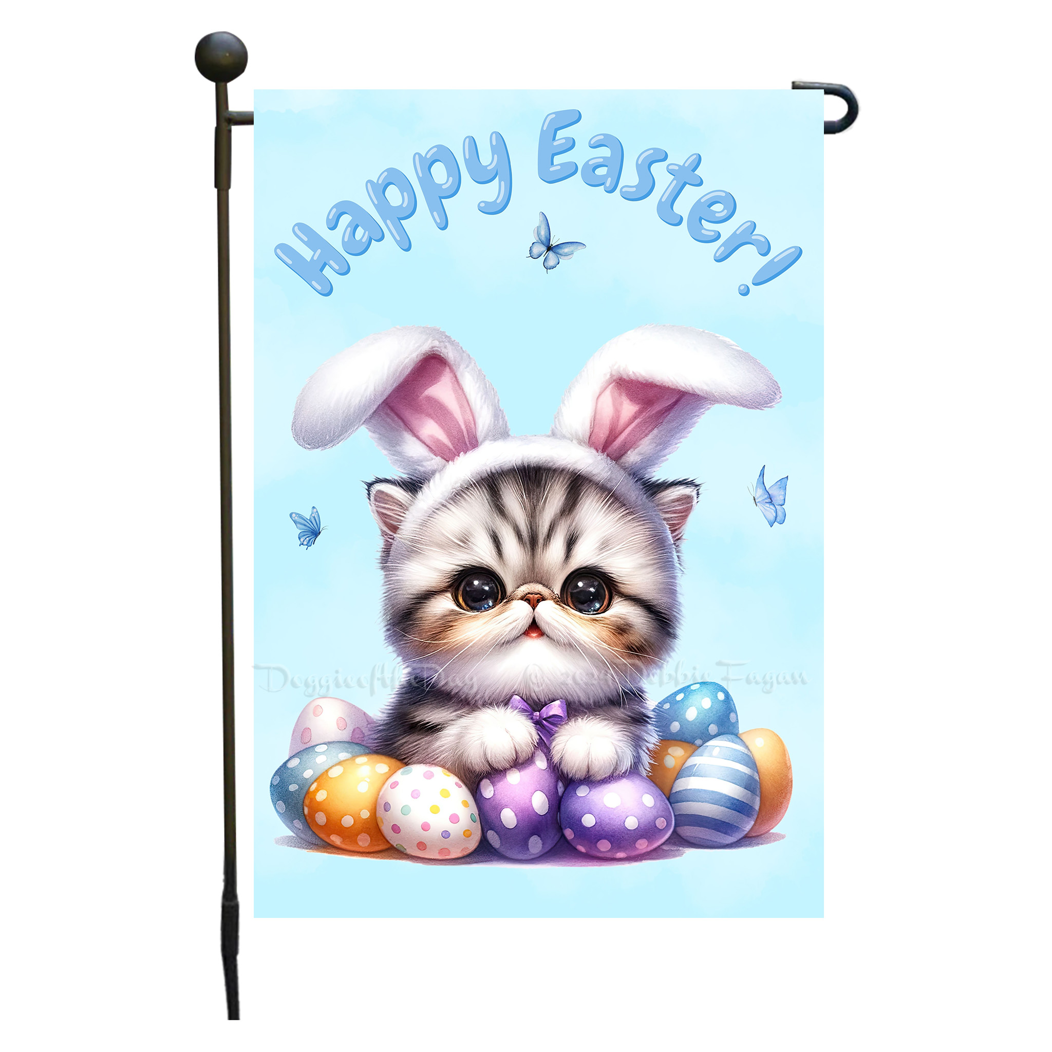 Happy Easter Egg Hunt Garden Flag Cats Lawn Patio Decor 12.5x18 NWT - Picture 7 of 58