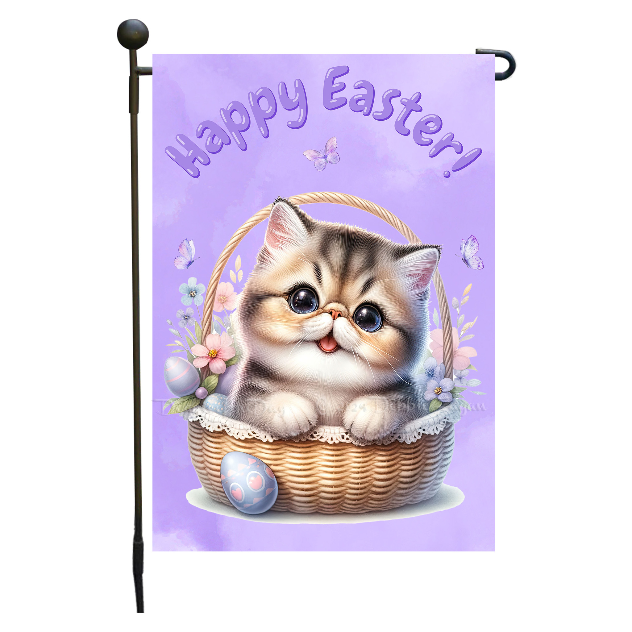 Happy Easter Egg Hunt Garden Flag Cats Lawn Patio Decor 12.5x18 NWT - Picture 8 of 58