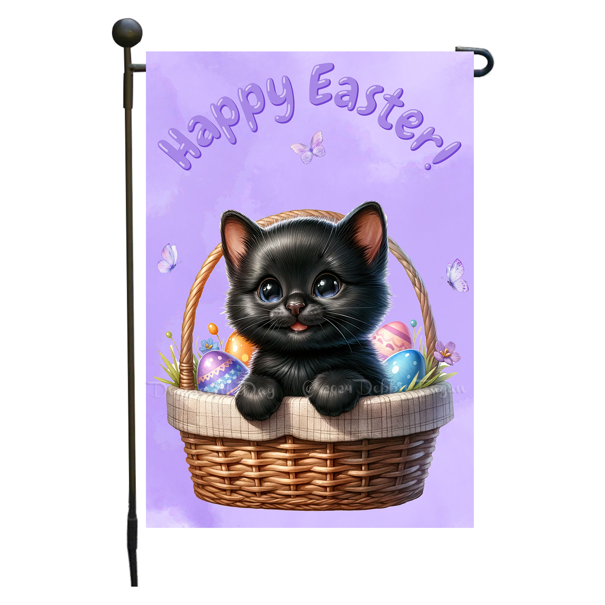 Happy Easter Egg Hunt Garden Flag Cats Lawn Patio Decor 12.5x18 NWT - Picture 19 of 58