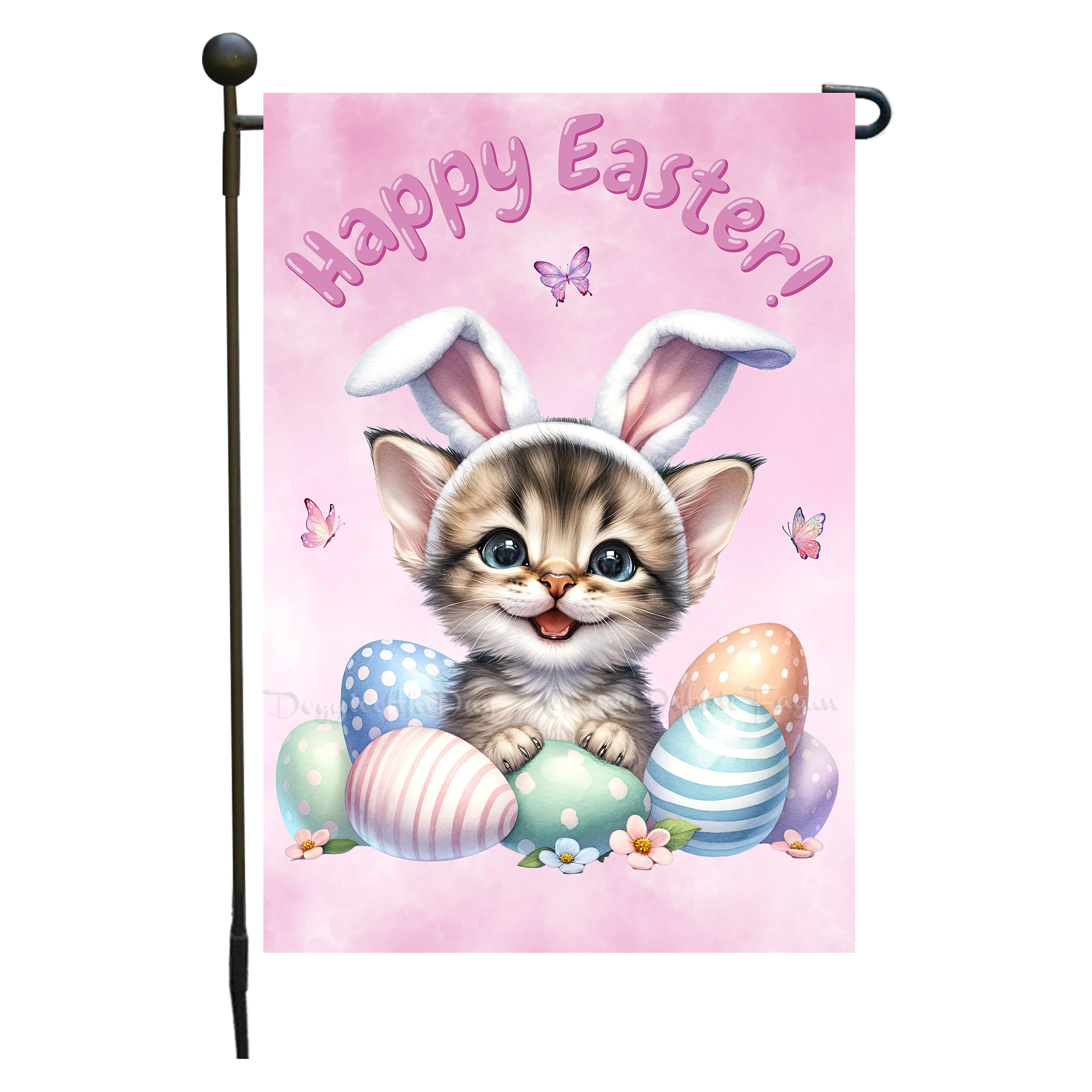 Happy Easter Egg Hunt Garden Flag Cats Lawn Patio Decor 12.5x18 NWT - Picture 23 of 58