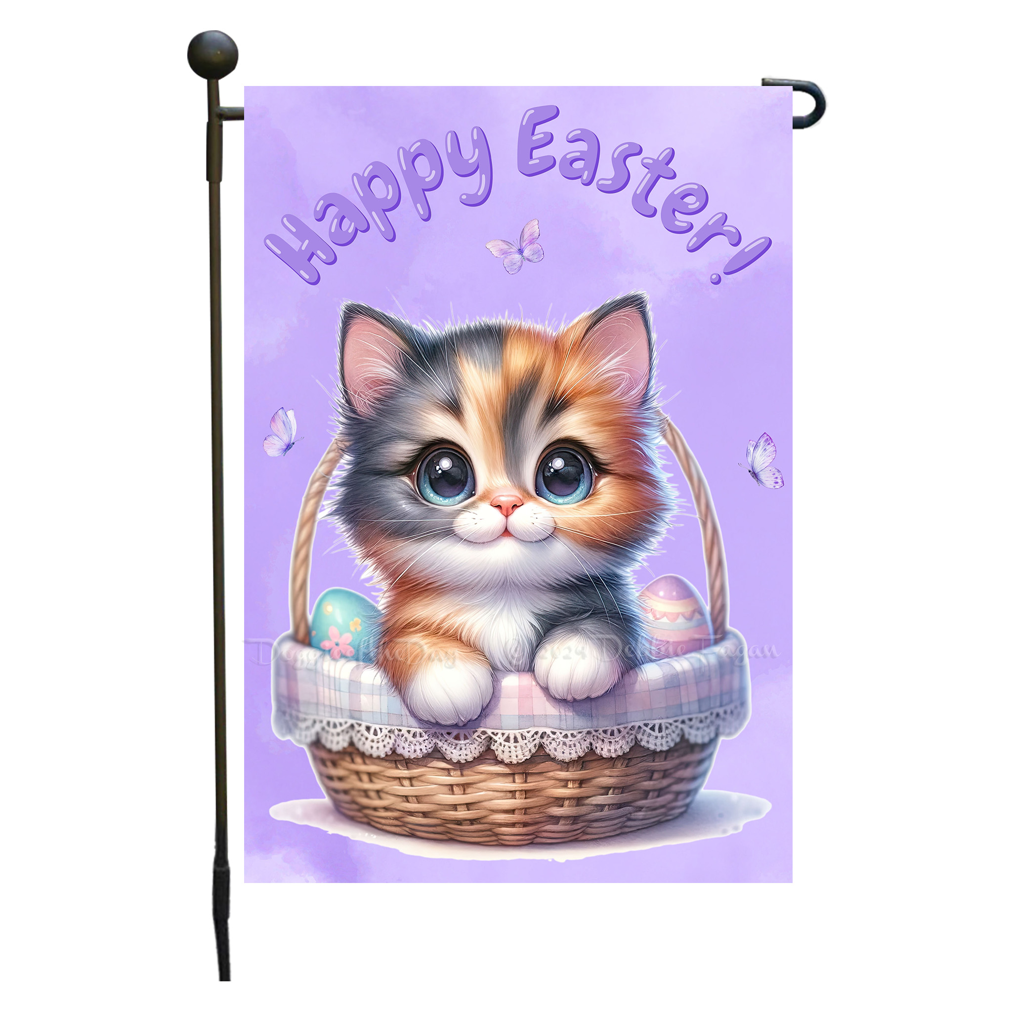 Happy Easter Egg Hunt Garden Flag Cats Lawn Patio Decor 12.5x18 NWT - Picture 25 of 58