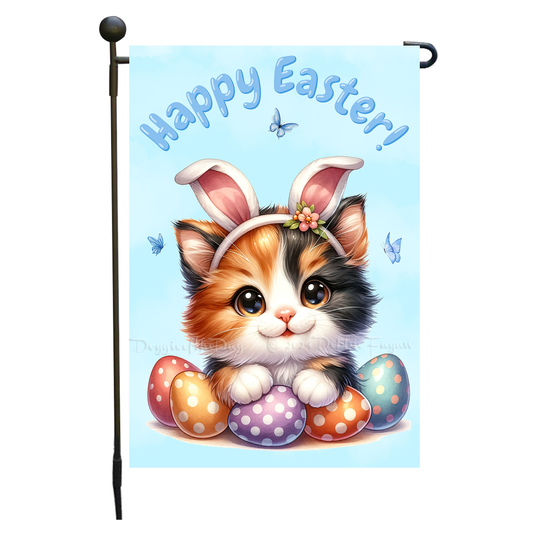 Happy Easter Egg Hunt Garden Flag Cats Lawn Patio Decor 12.5x18 NWT - Picture 26 of 58