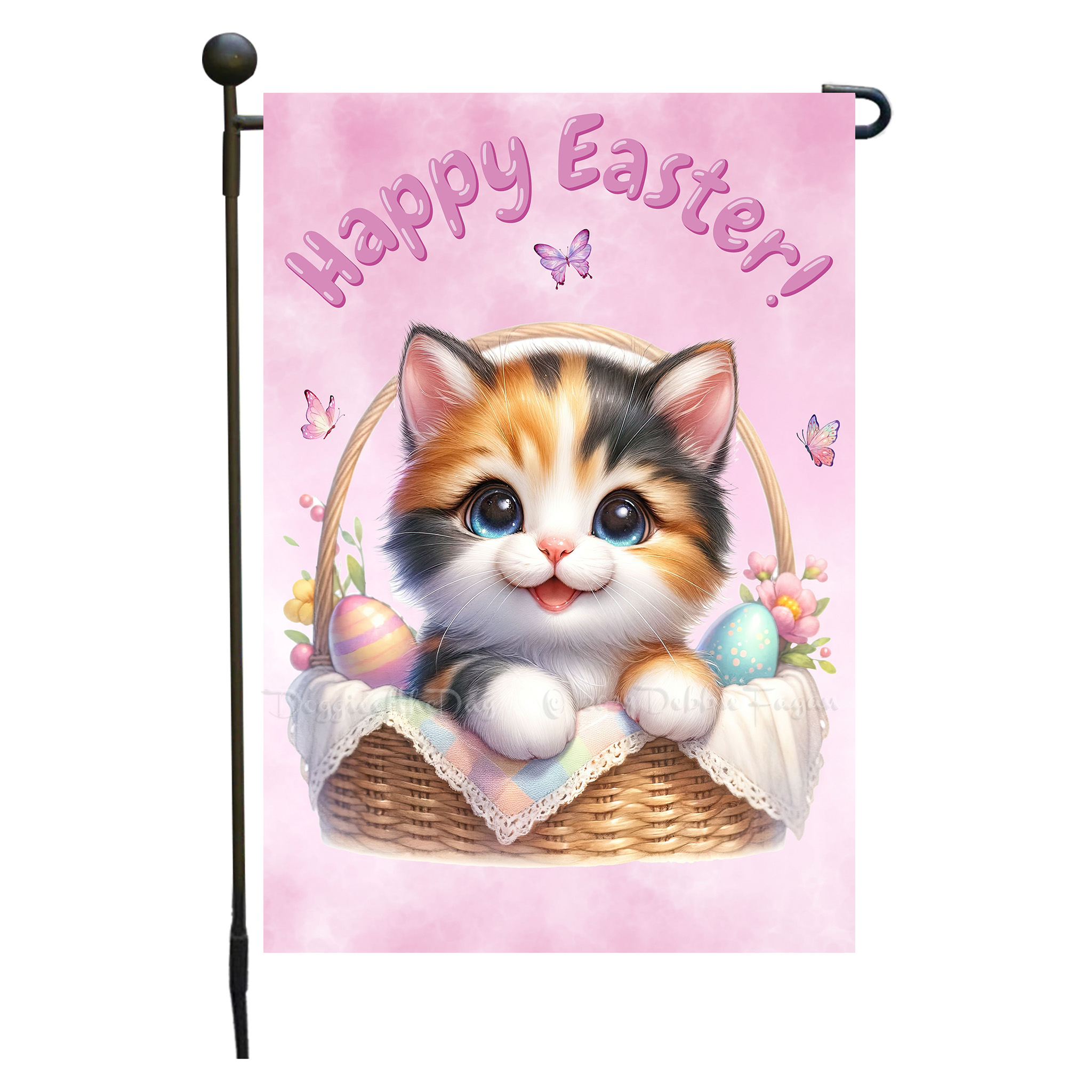 Happy Easter Egg Hunt Garden Flag Cats Lawn Patio Decor 12.5x18 NWT - Picture 27 of 58