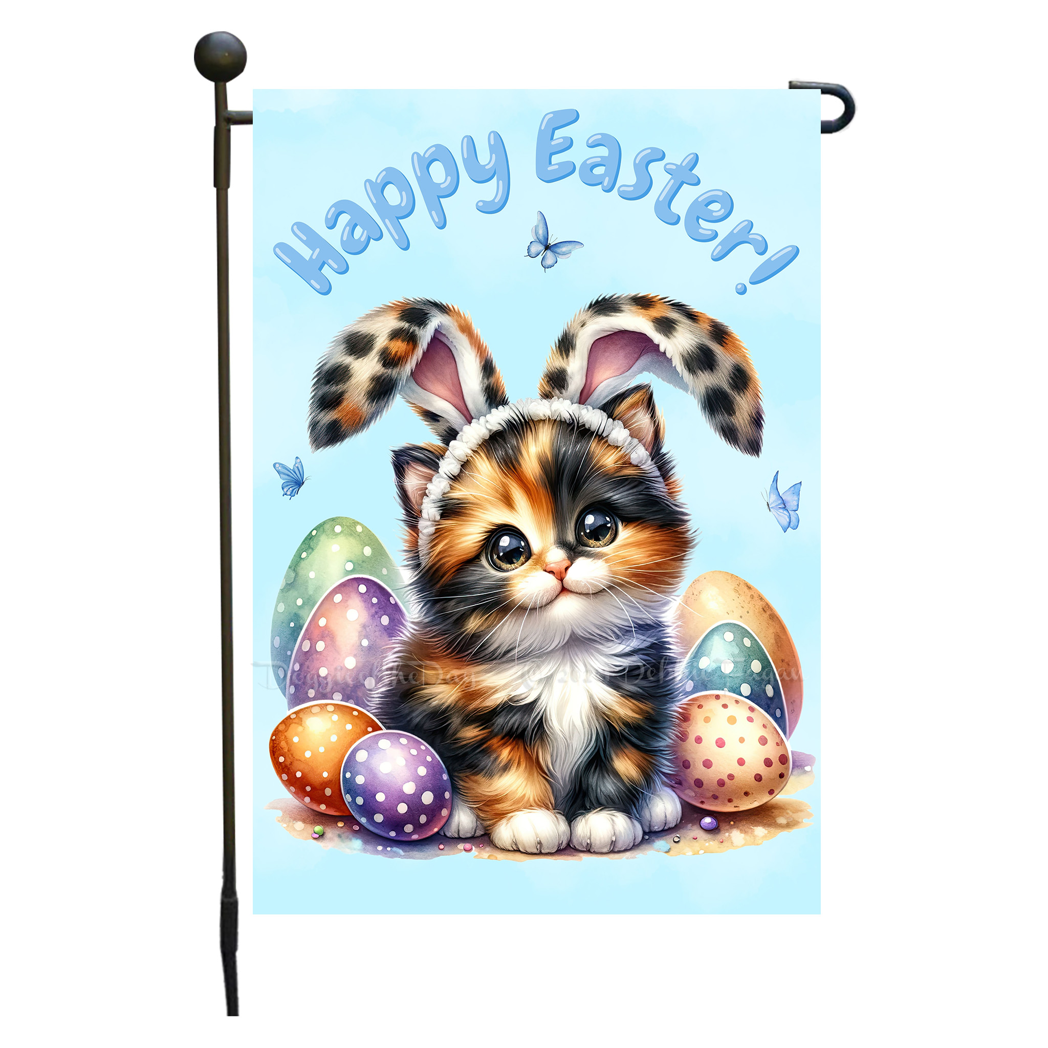 Happy Easter Egg Hunt Garden Flag Cats Lawn Patio Decor 12.5x18 NWT - Picture 28 of 58
