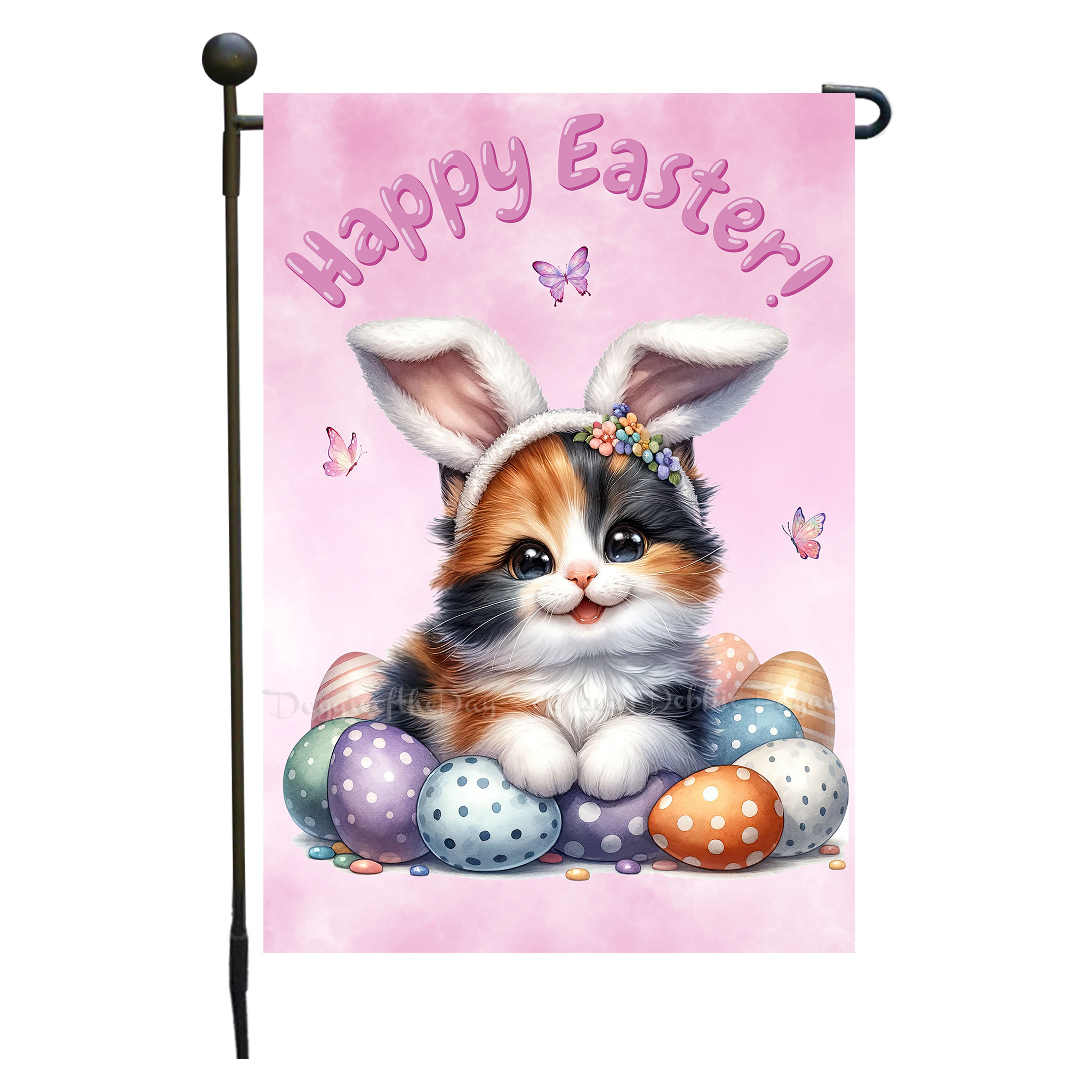 Happy Easter Egg Hunt Garden Flag Cats Lawn Patio Decor 12.5x18 NWT - Picture 29 of 58