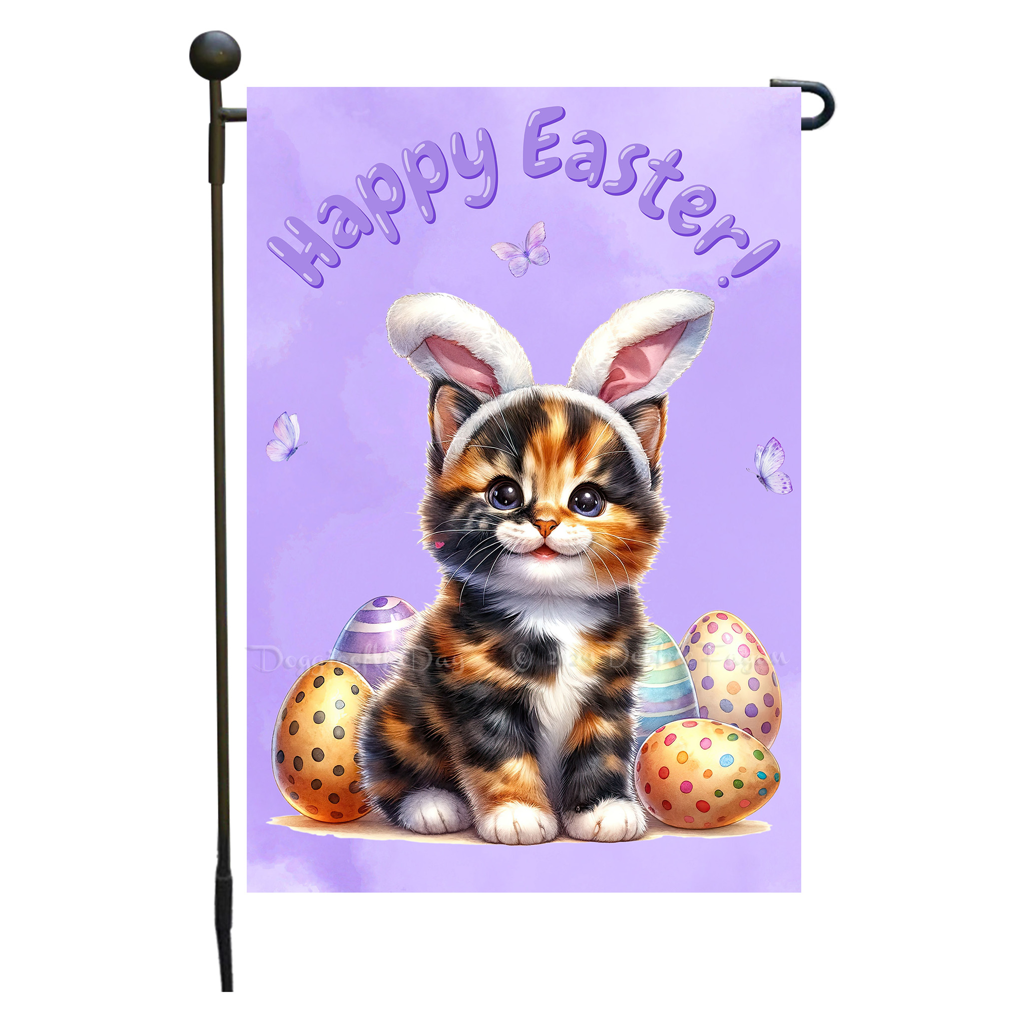 Happy Easter Egg Hunt Garden Flag Cats Lawn Patio Decor 12.5x18 NWT - Picture 30 of 58