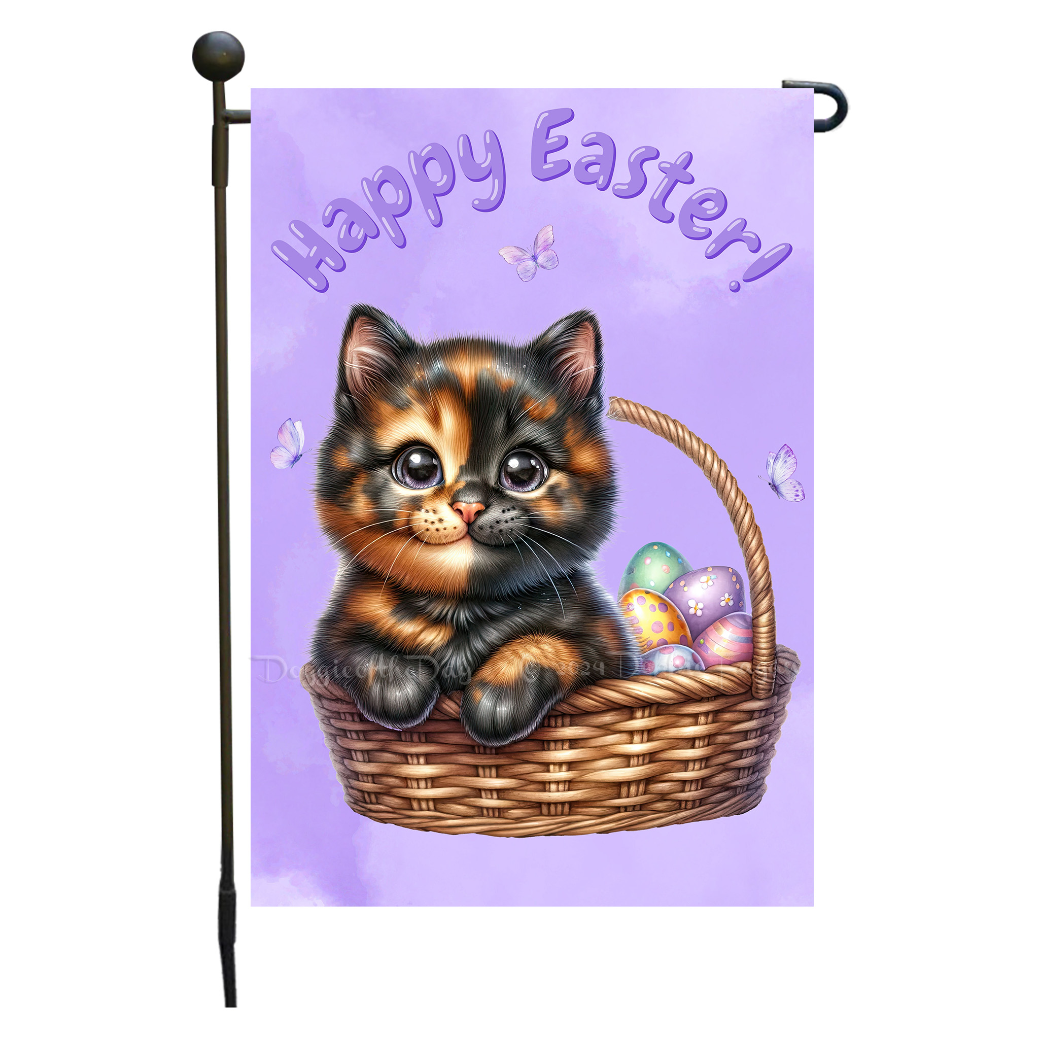 Happy Easter Egg Hunt Garden Flag Cats Lawn Patio Decor 12.5x18 NWT - Picture 31 of 58