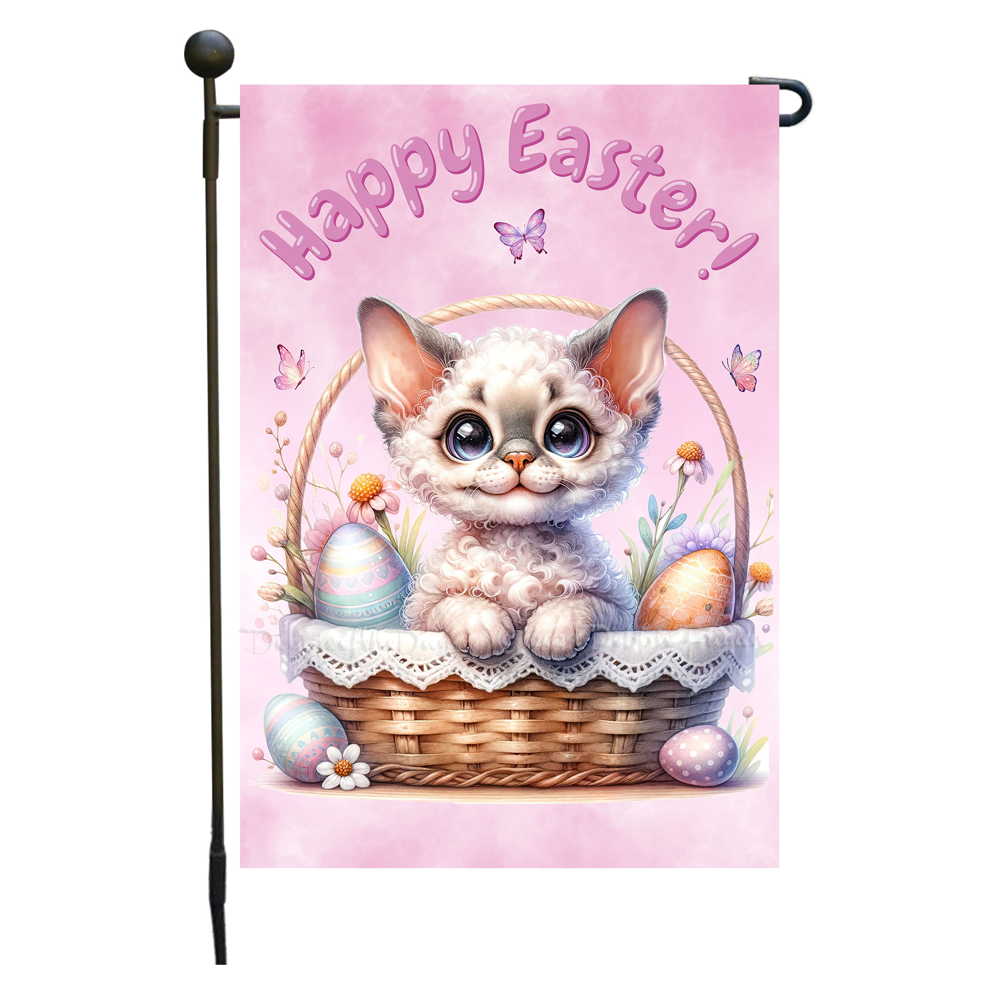 Happy Easter Egg Hunt Garden Flag Cats Lawn Patio Decor 12.5x18 NWT - Picture 33 of 58