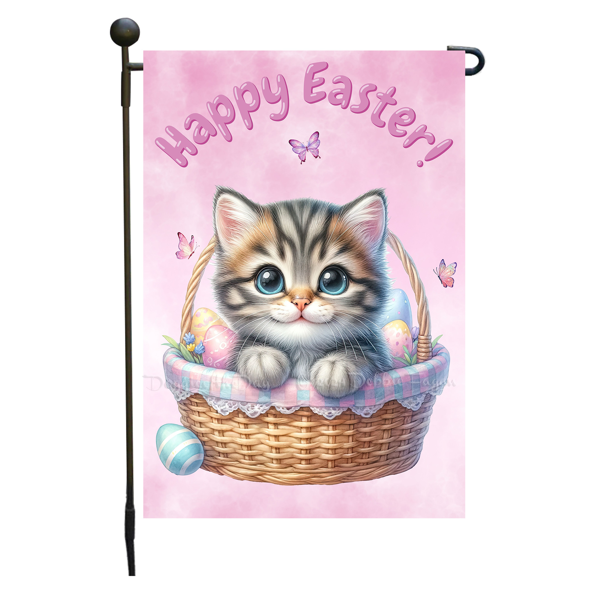 Happy Easter Egg Hunt Garden Flag Cats Lawn Patio Decor 12.5x18 NWT - Picture 36 of 58