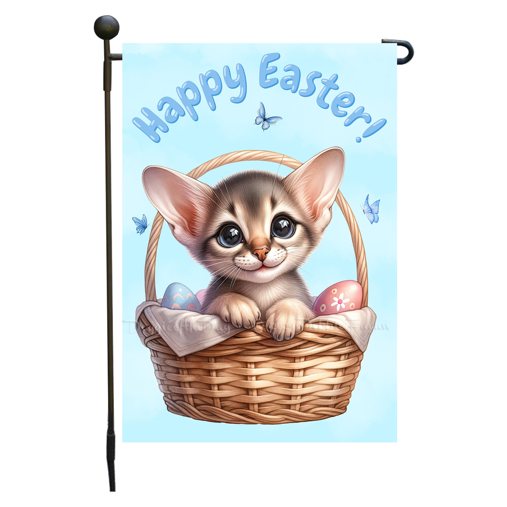 Happy Easter Egg Hunt Garden Flag Cats Lawn Patio Decor 12.5x18 NWT - Picture 39 of 58