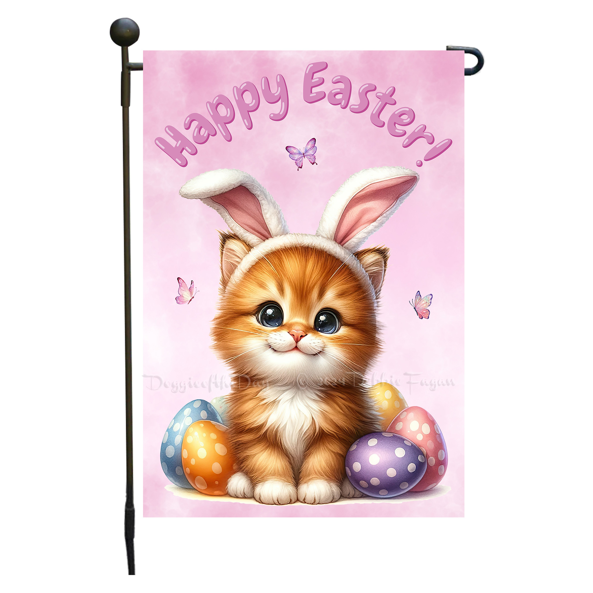 Happy Easter Egg Hunt Garden Flag Cats Lawn Patio Decor 12.5x18 NWT - Picture 40 of 58