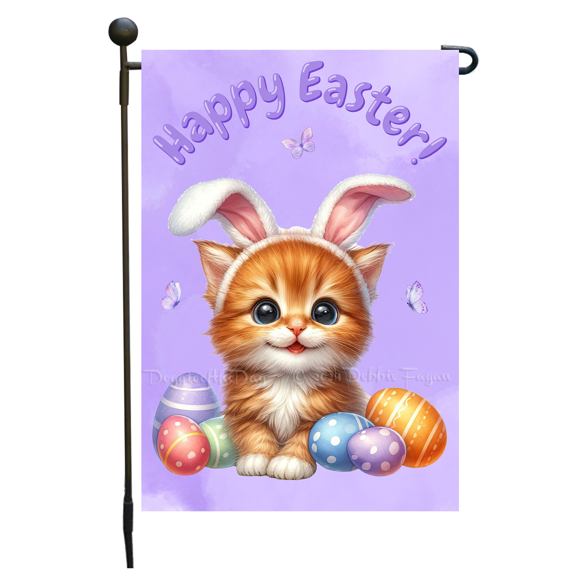 Happy Easter Egg Hunt Garden Flag Cats Lawn Patio Decor 12.5x18 NWT - Picture 41 of 58
