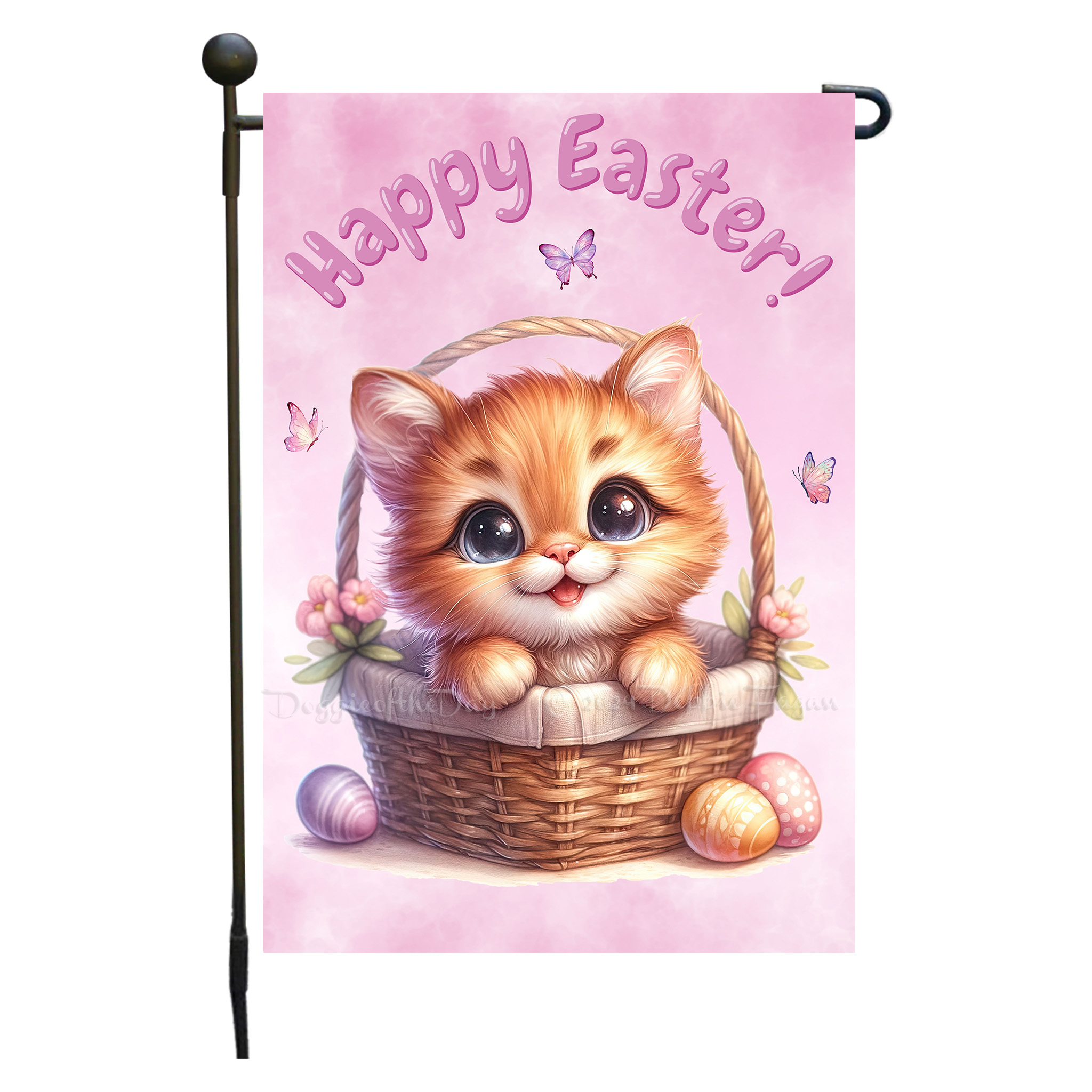 Happy Easter Egg Hunt Garden Flag Cats Lawn Patio Decor 12.5x18 NWT - Picture 42 of 58