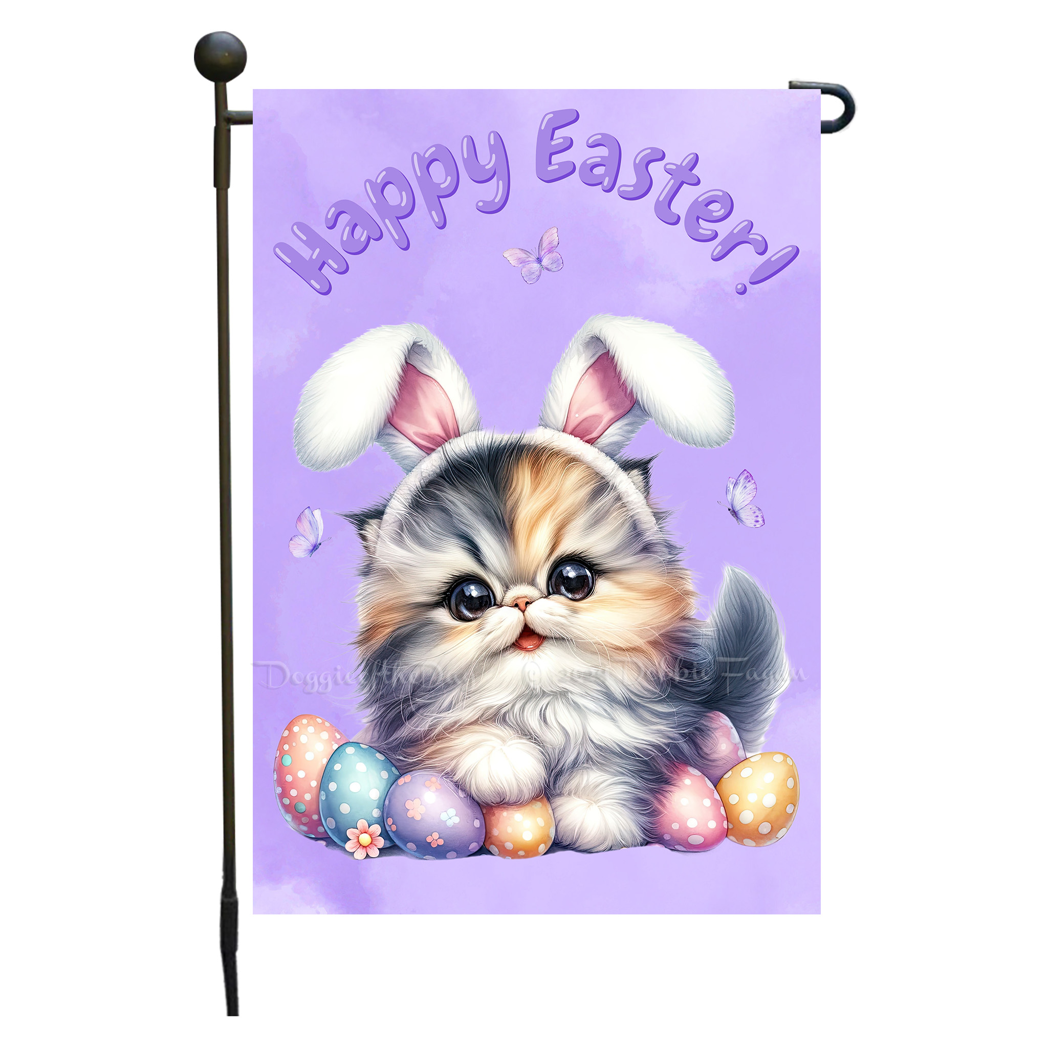 Happy Easter Egg Hunt Garden Flag Cats Lawn Patio Decor 12.5x18 NWT - Picture 44 of 58