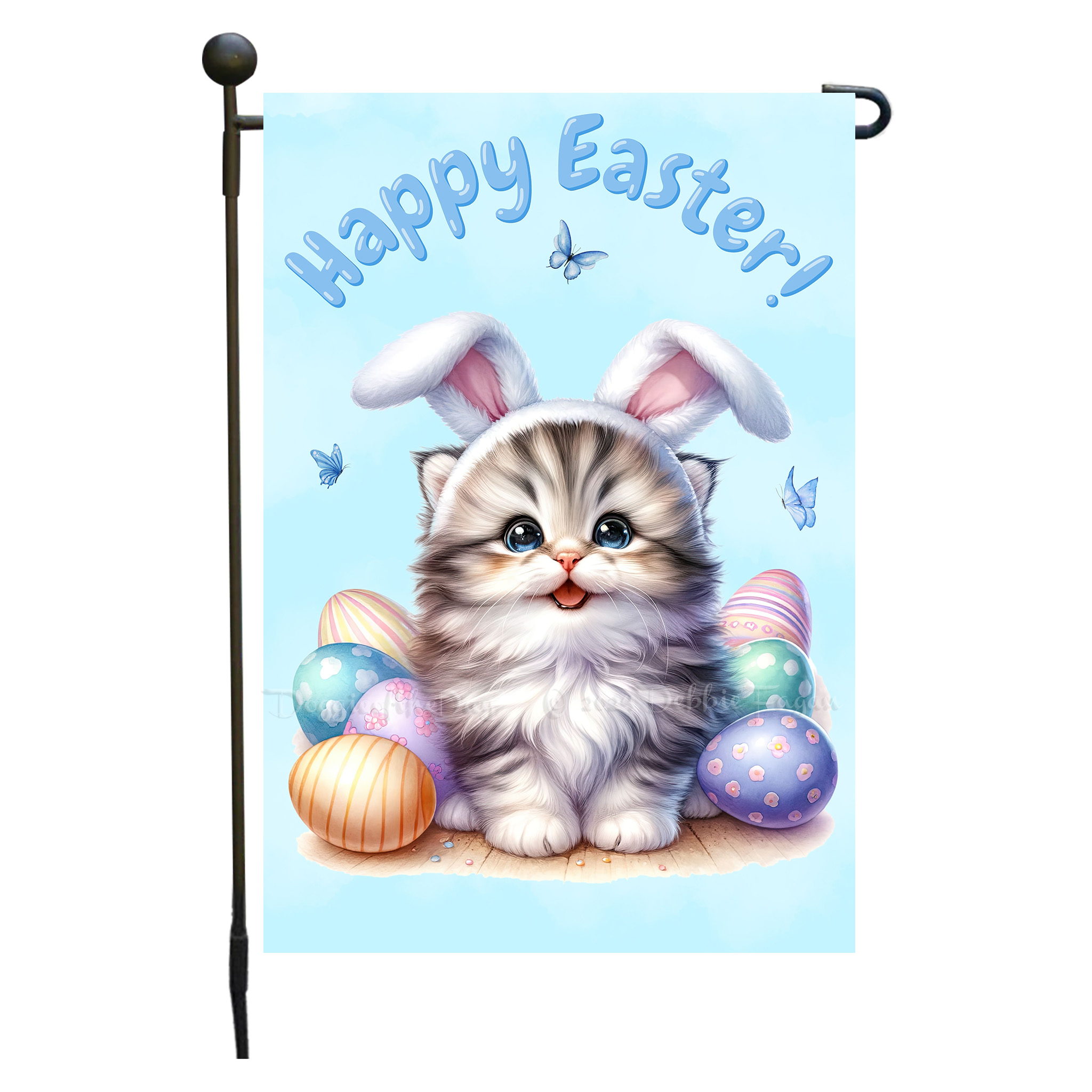 Happy Easter Egg Hunt Garden Flag Cats Lawn Patio Decor 12.5x18 NWT - Picture 46 of 58