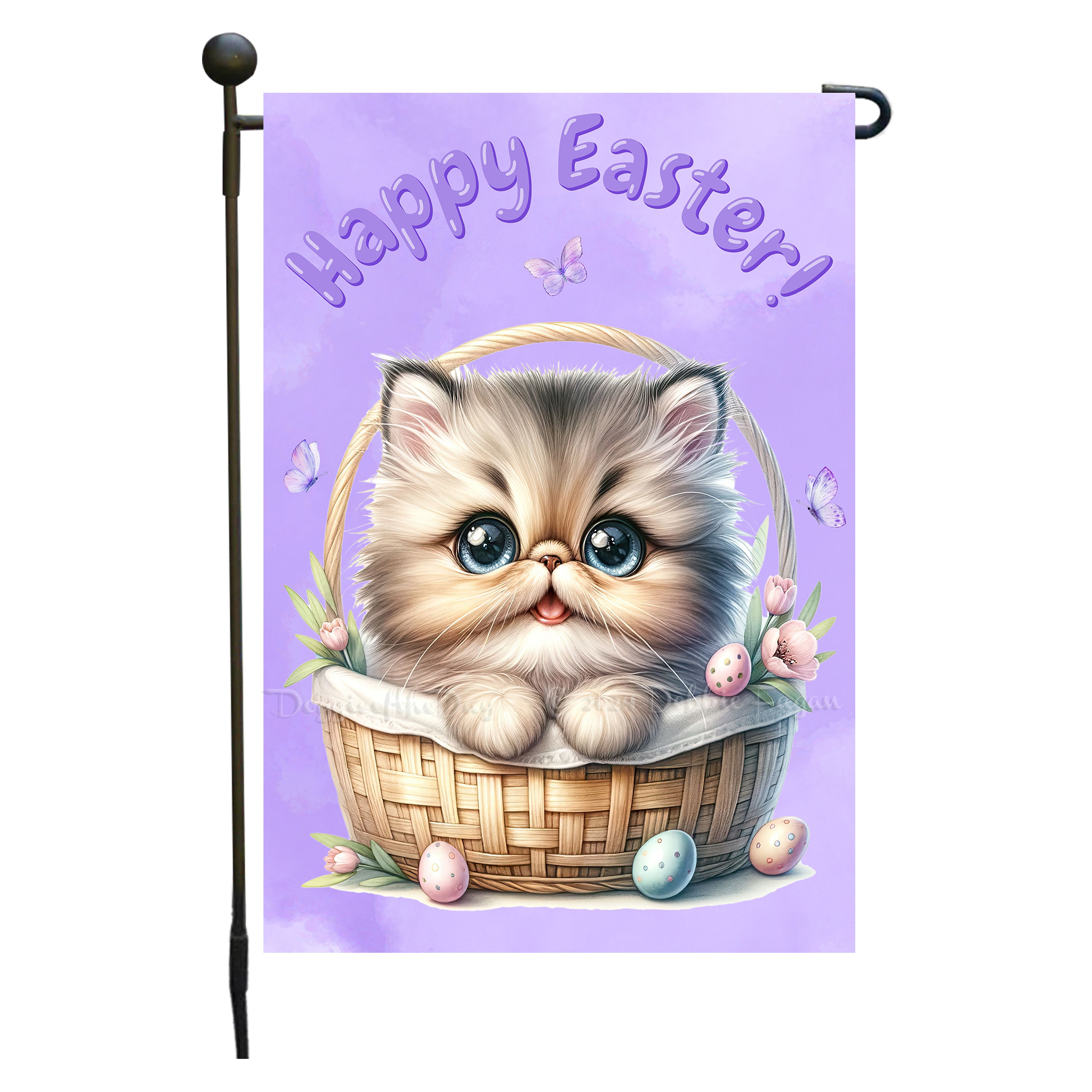 Happy Easter Egg Hunt Garden Flag Cats Lawn Patio Decor 12.5x18 NWT - Picture 47 of 58
