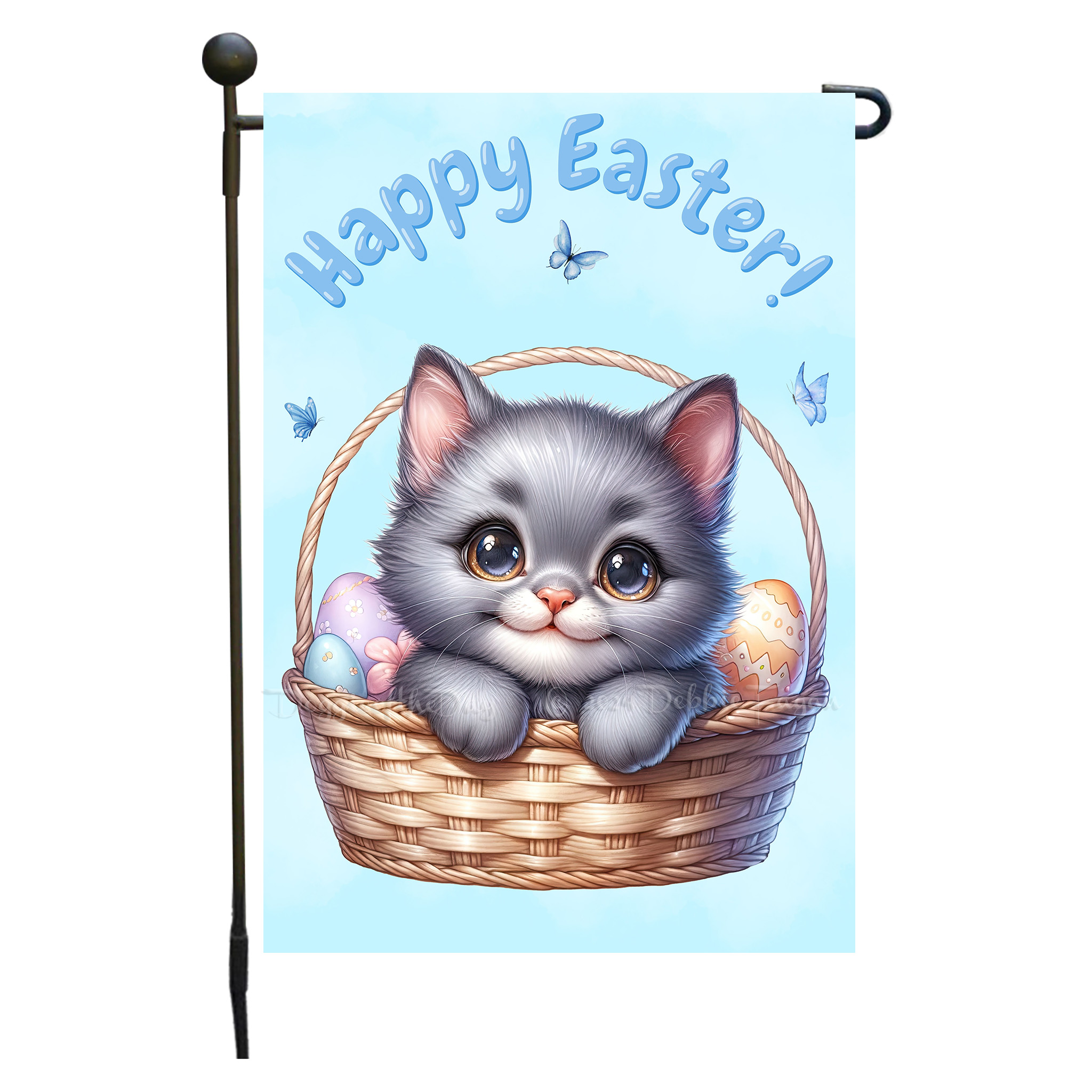 Happy Easter Egg Hunt Garden Flag Cats Lawn Patio Decor 12.5x18 NWT - Picture 51 of 58