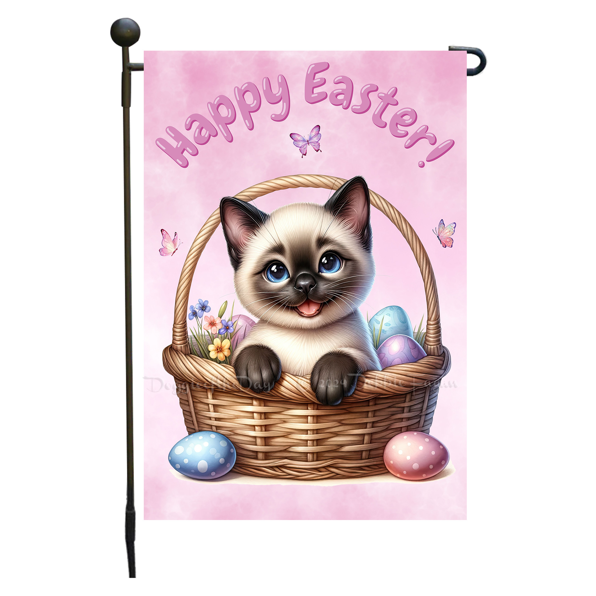 Happy Easter Egg Hunt Garden Flag Cats Lawn Patio Decor 12.5x18 NWT - Picture 53 of 58