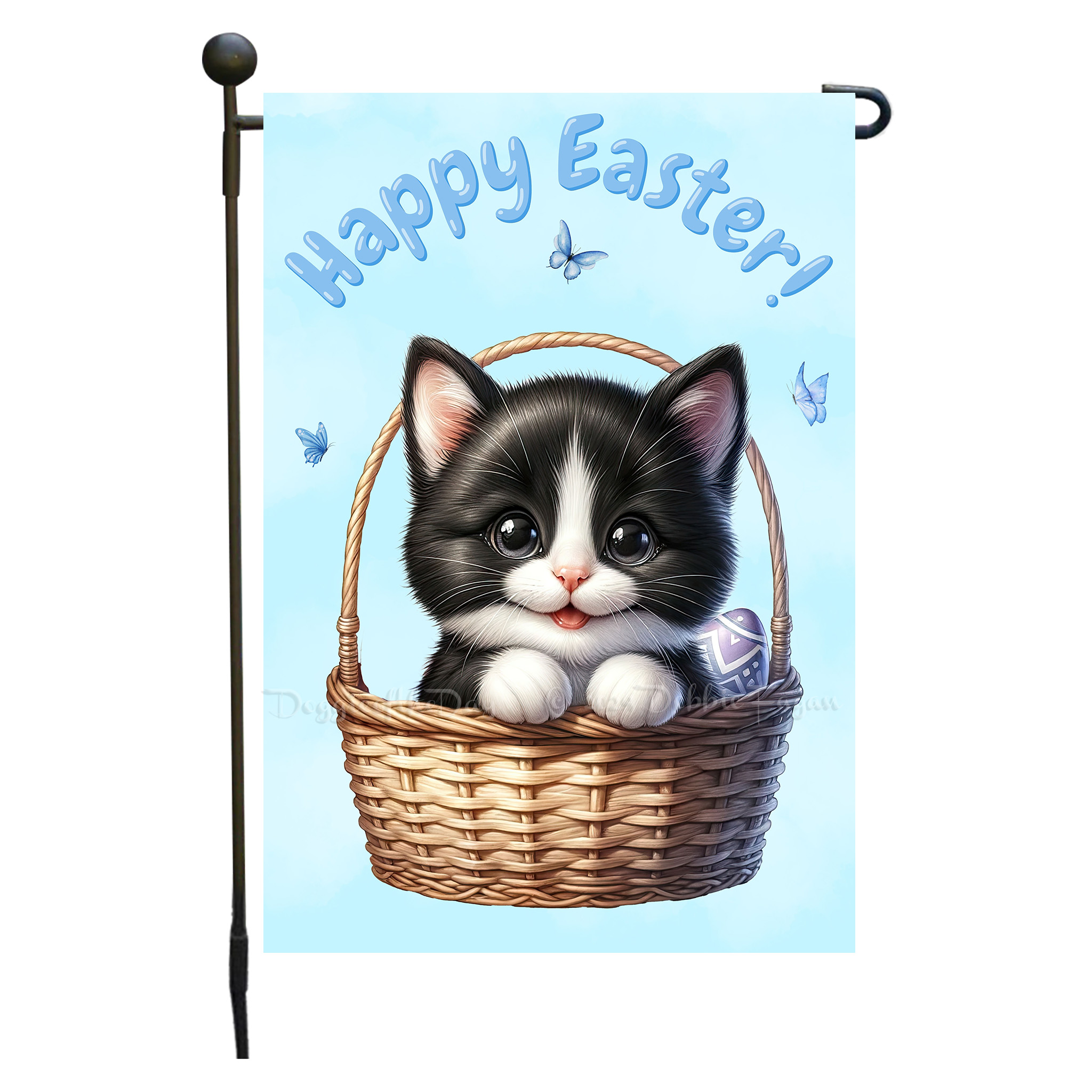 Happy Easter Egg Hunt Garden Flag Cats Lawn Patio Decor 12.5x18 NWT - Picture 55 of 58