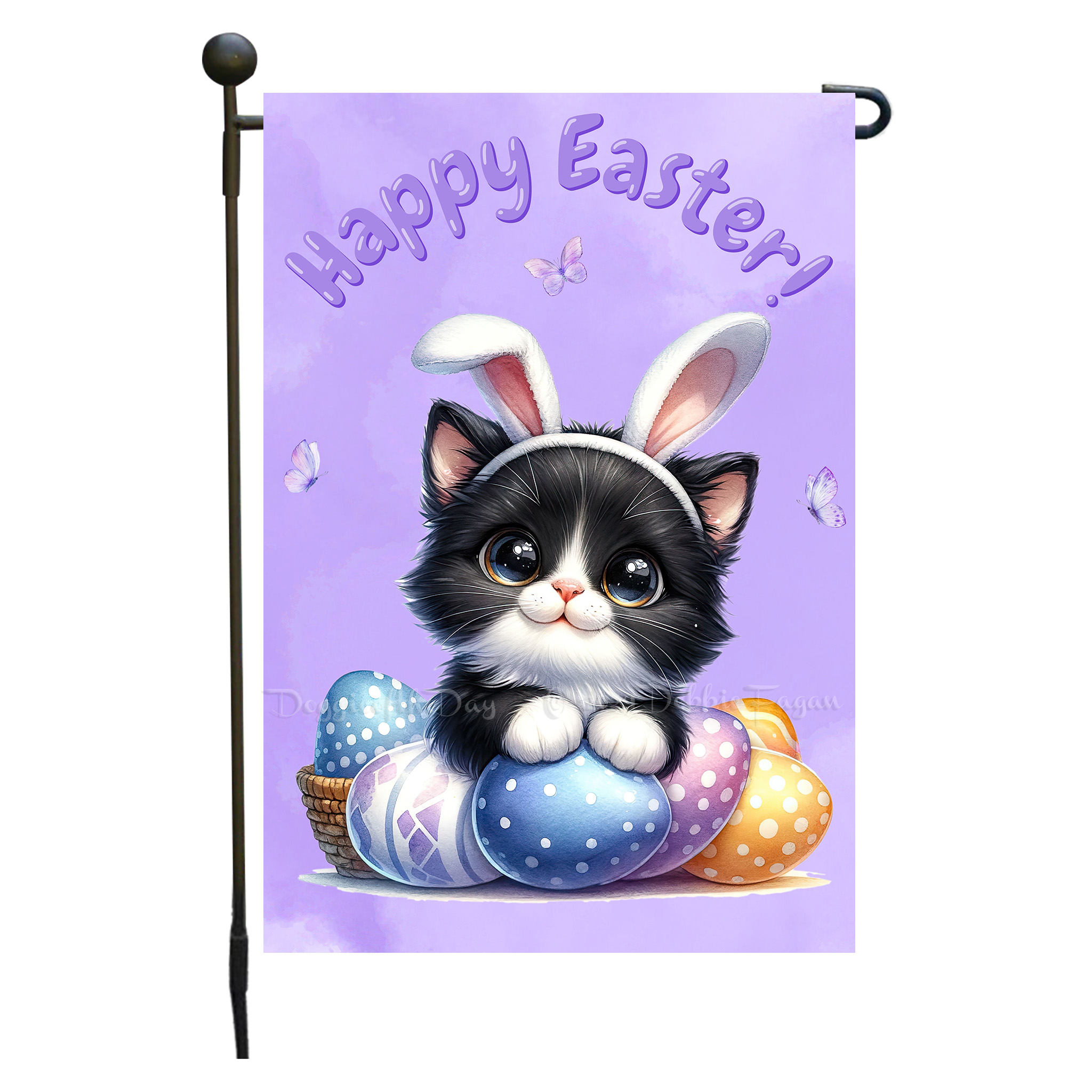 Happy Easter Egg Hunt Garden Flag Cats Lawn Patio Decor 12.5x18 NWT - Picture 56 of 58