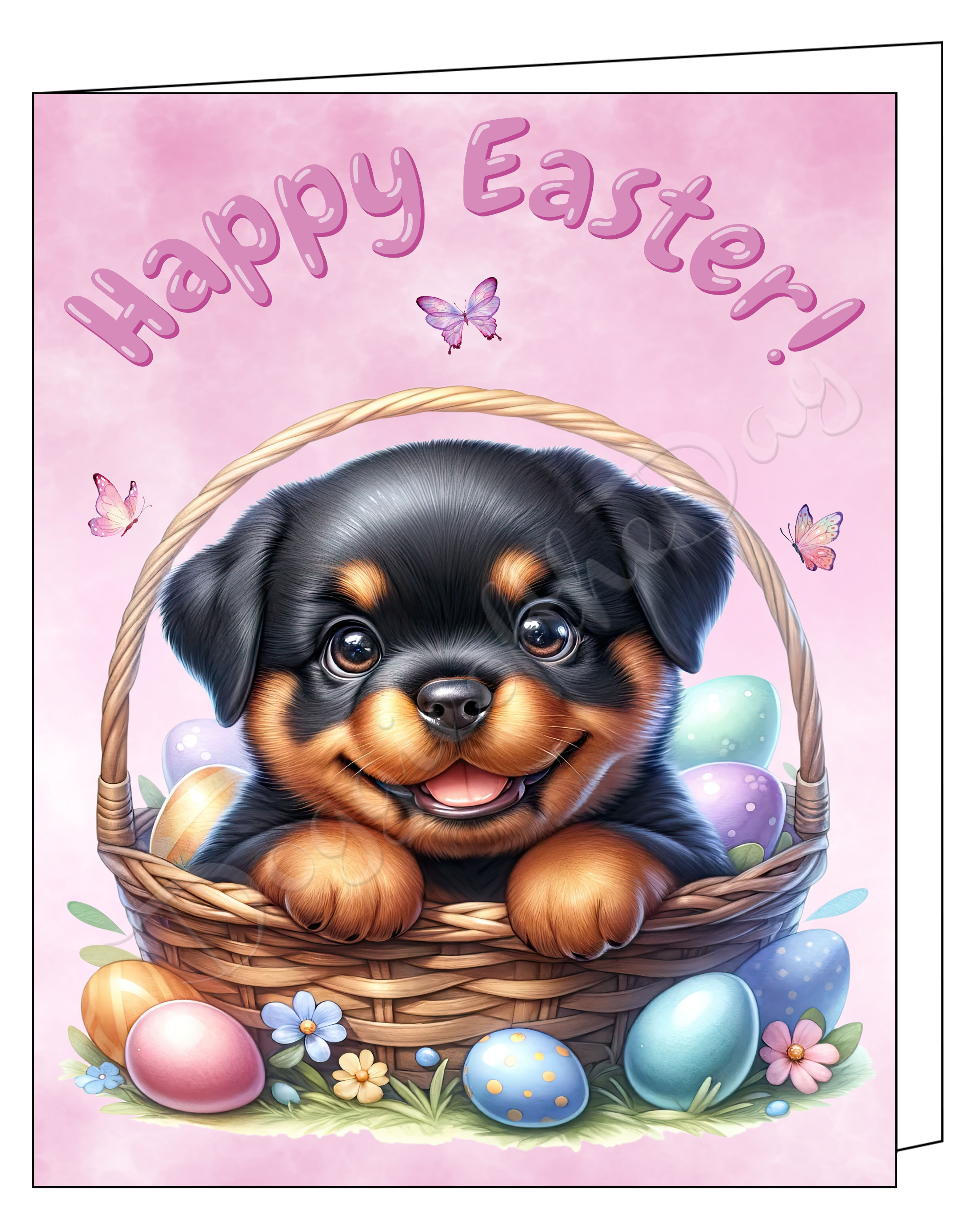 Easter Egg Hunt Dog-Themed Greeting & Note Cards with Envelopes – Cute & Festive