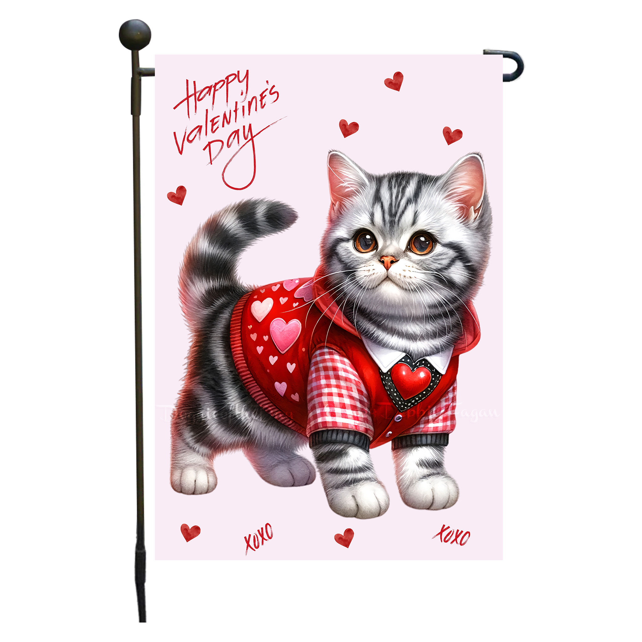 Flagge Valentinstag Katze Garten personalisiert doppelseitig NEU - Bild 10 von 103