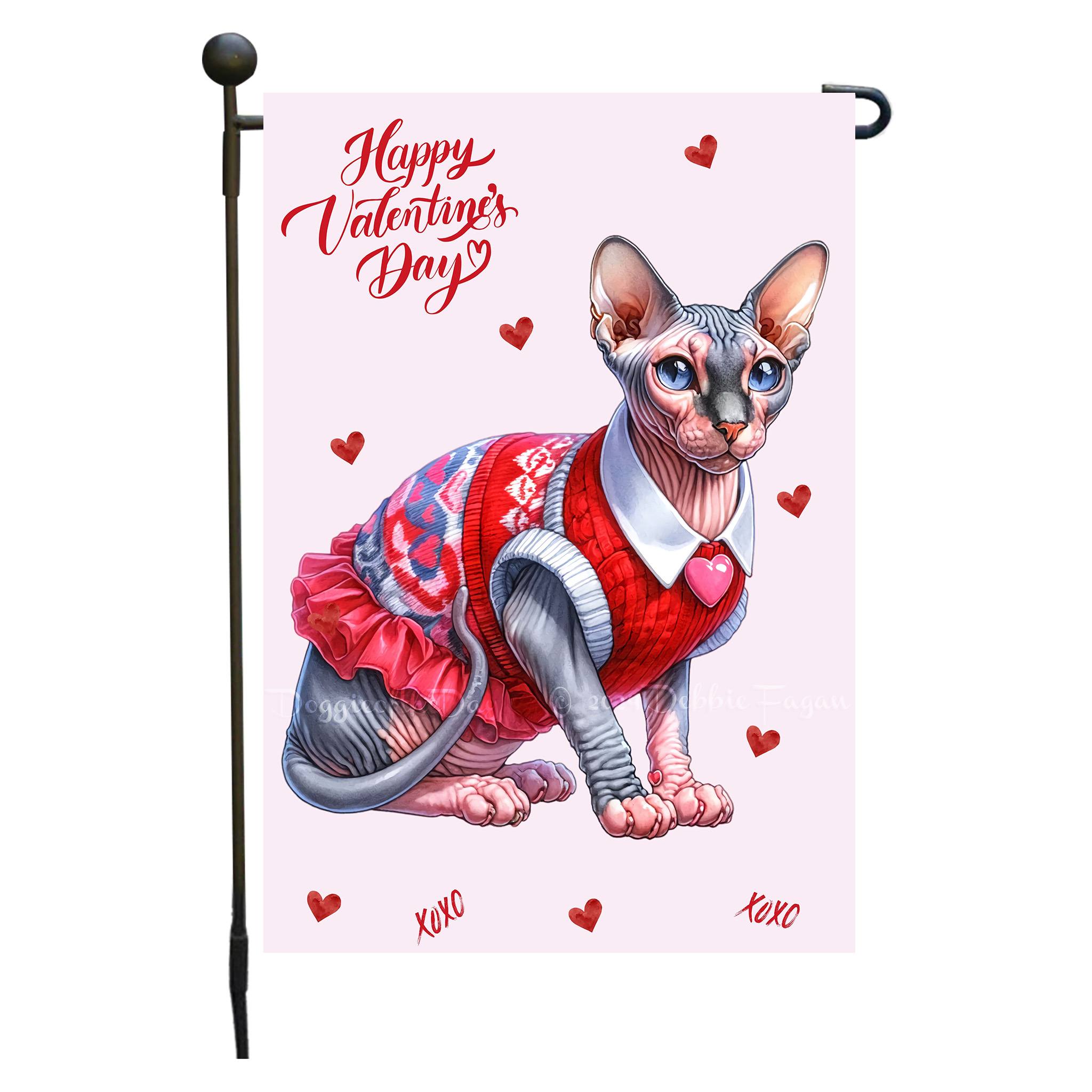 Flagge Valentinstag Katze Garten personalisiert doppelseitig NEU - Bild 94 von 103