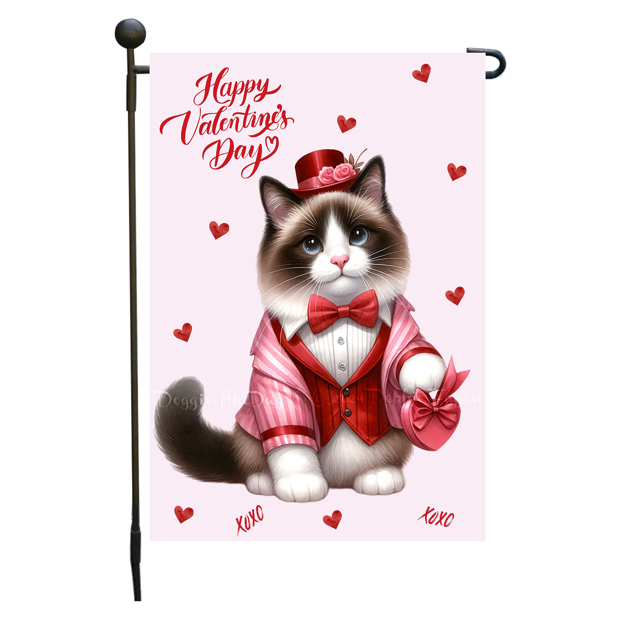 Flagge Valentinstag Katze Garten personalisiert doppelseitig NEU - Bild 91 von 103