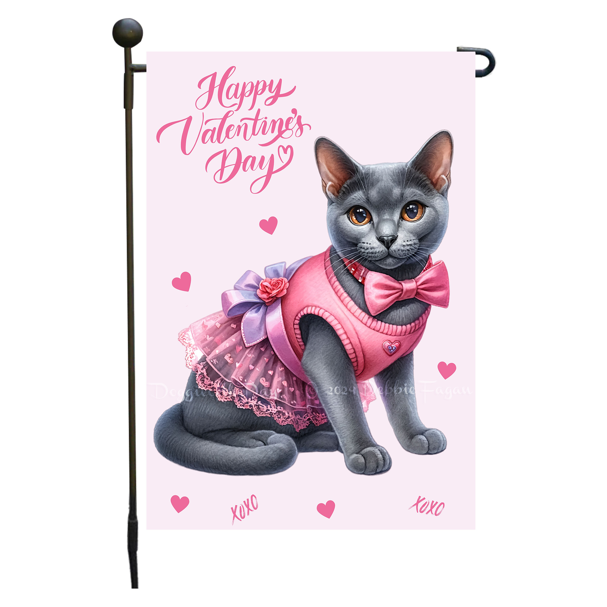 Flagge Valentinstag Katze Garten personalisiert doppelseitig NEU - Bild 81 von 103