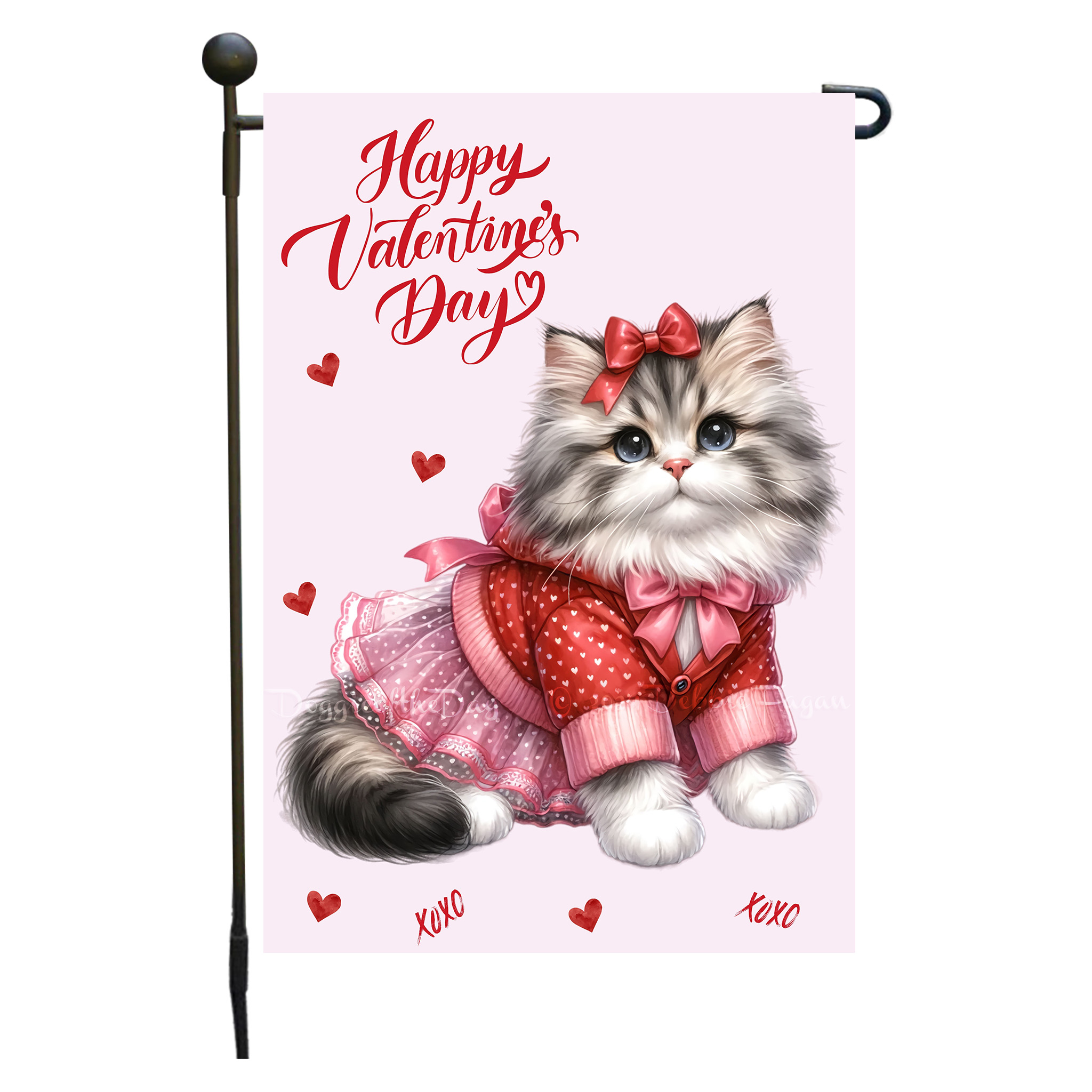Flagge Valentinstag Katze Garten personalisiert doppelseitig NEU - Bild 68 von 103