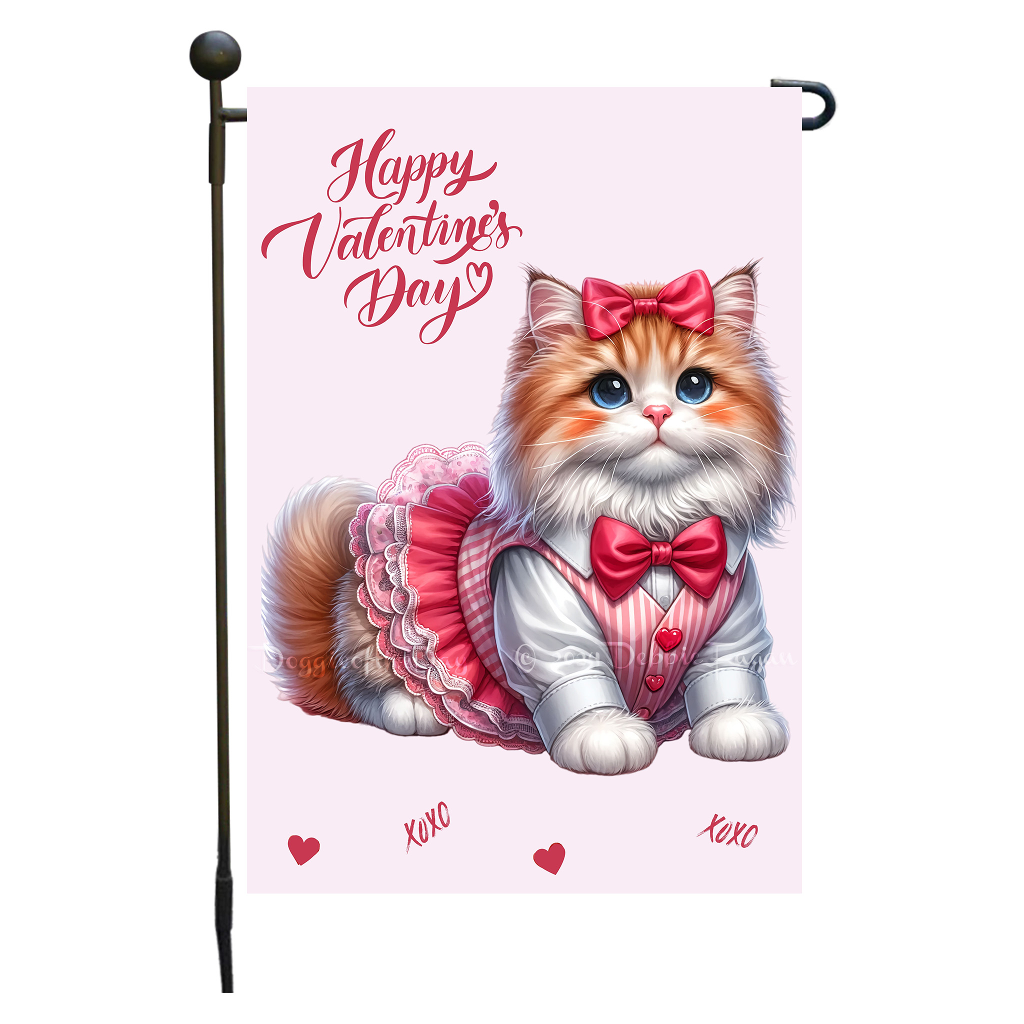 Flagge Valentinstag Katze Garten personalisiert doppelseitig NEU - Bild 69 von 103