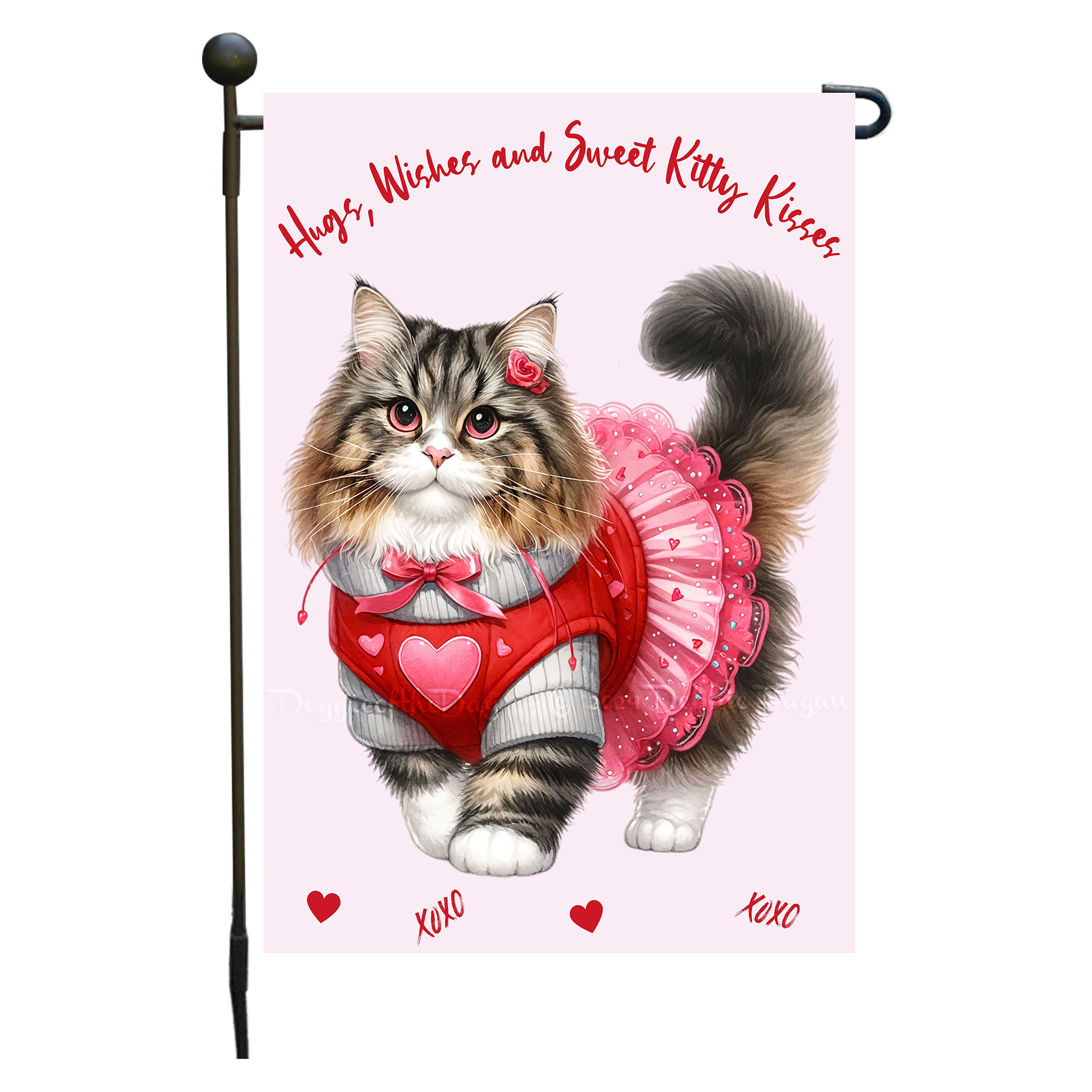 Flagge Valentinstag Katze Garten personalisiert doppelseitig NEU - Bild 70 von 103