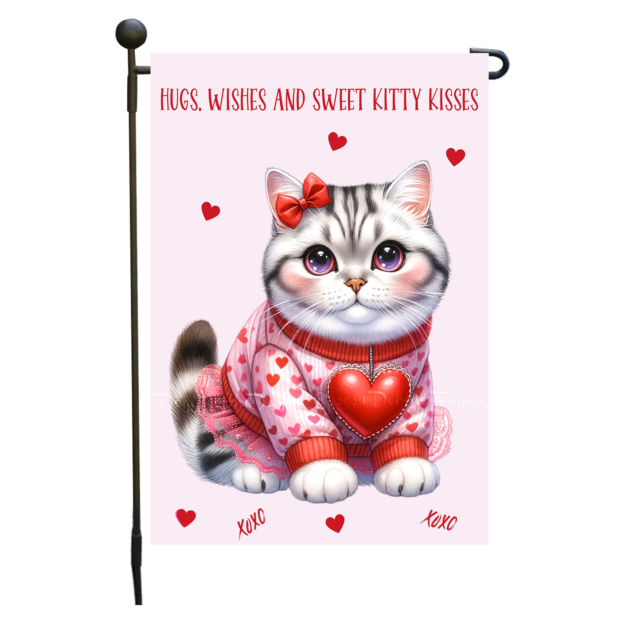 Flagge Valentinstag Katze Garten personalisiert doppelseitig NEU - Bild 12 von 103