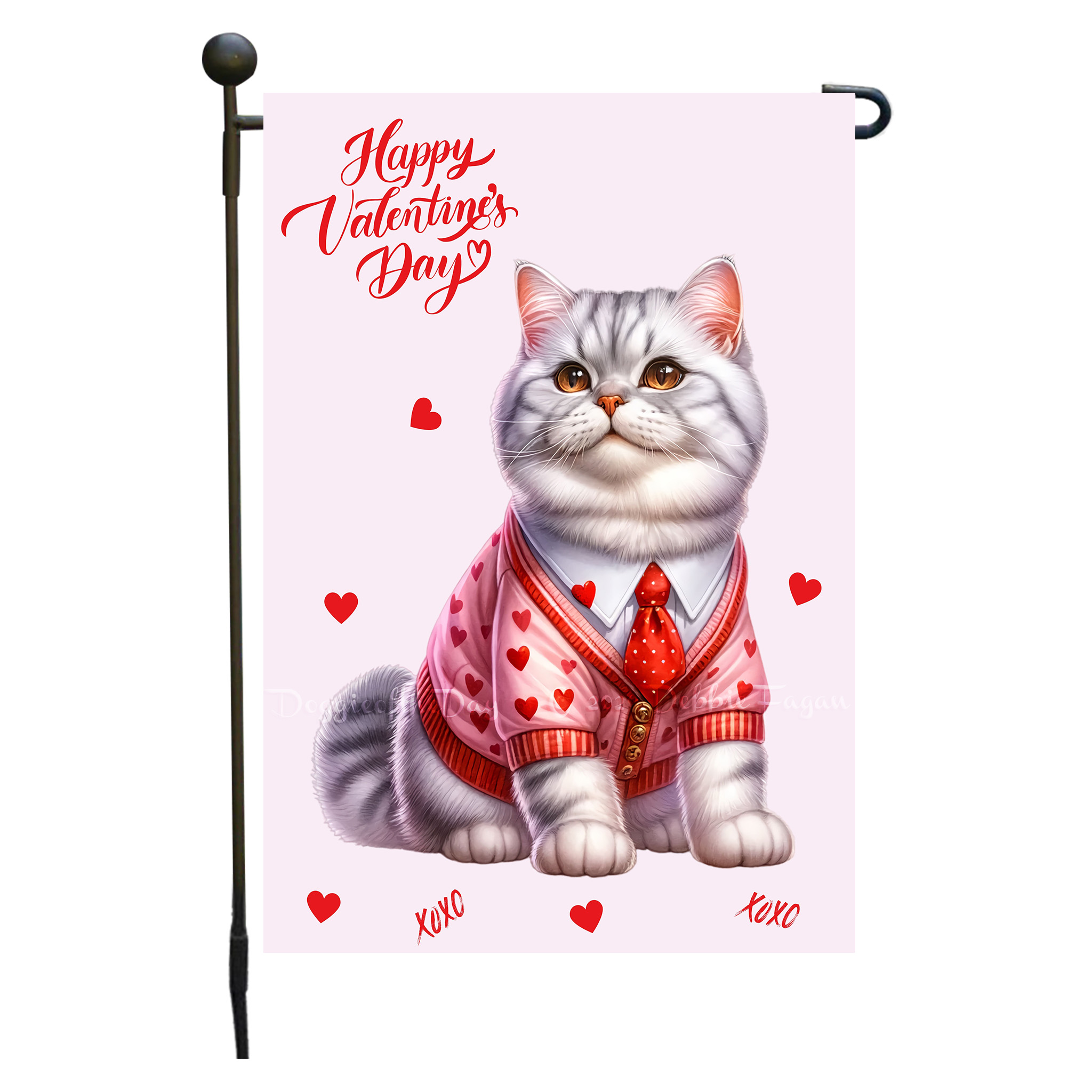 Flagge Valentinstag Katze Garten personalisiert doppelseitig NEU - Bild 97 von 103