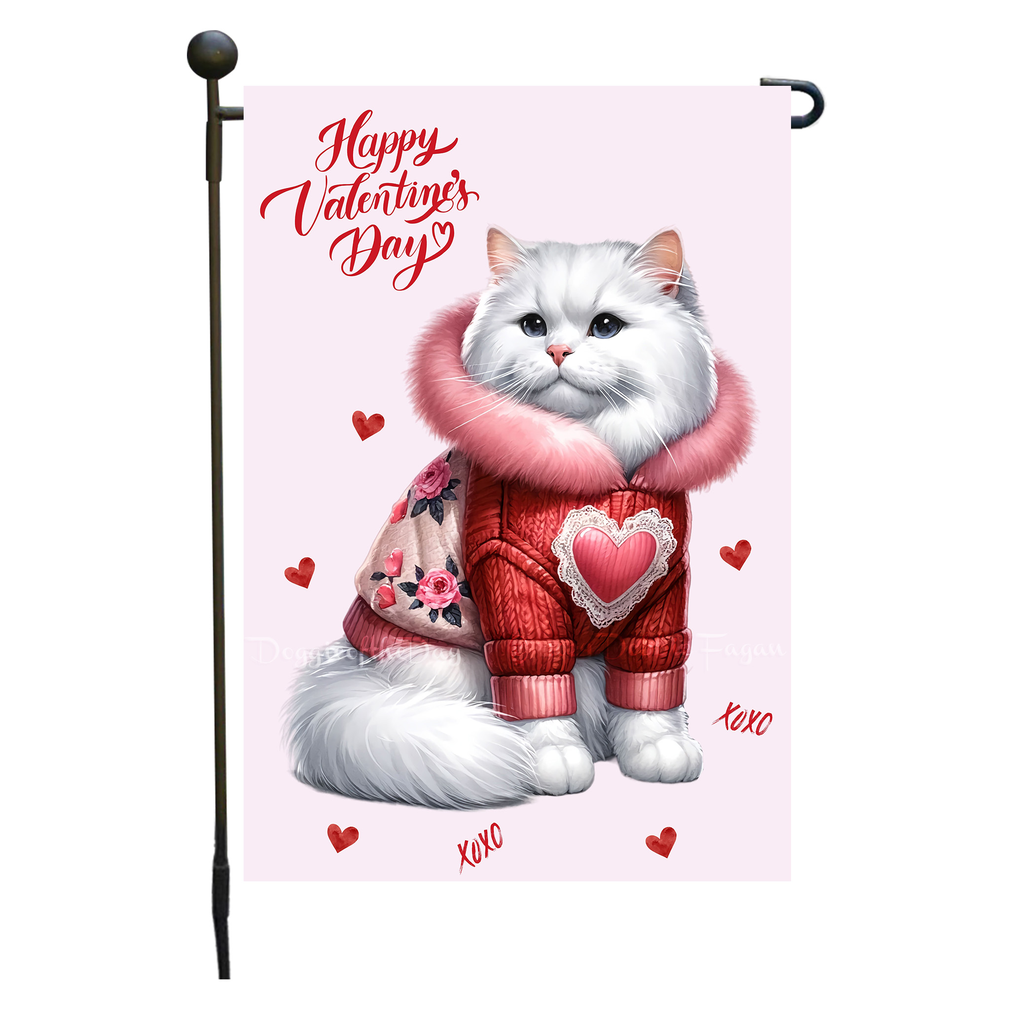 Flagge Valentinstag Katze Garten personalisiert doppelseitig NEU - Bild 71 von 103