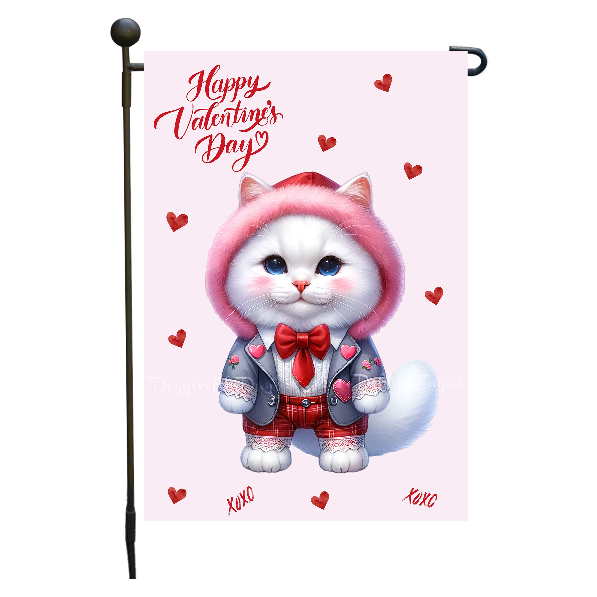 Flagge Valentinstag Katze Garten personalisiert doppelseitig NEU - Bild 72 von 103