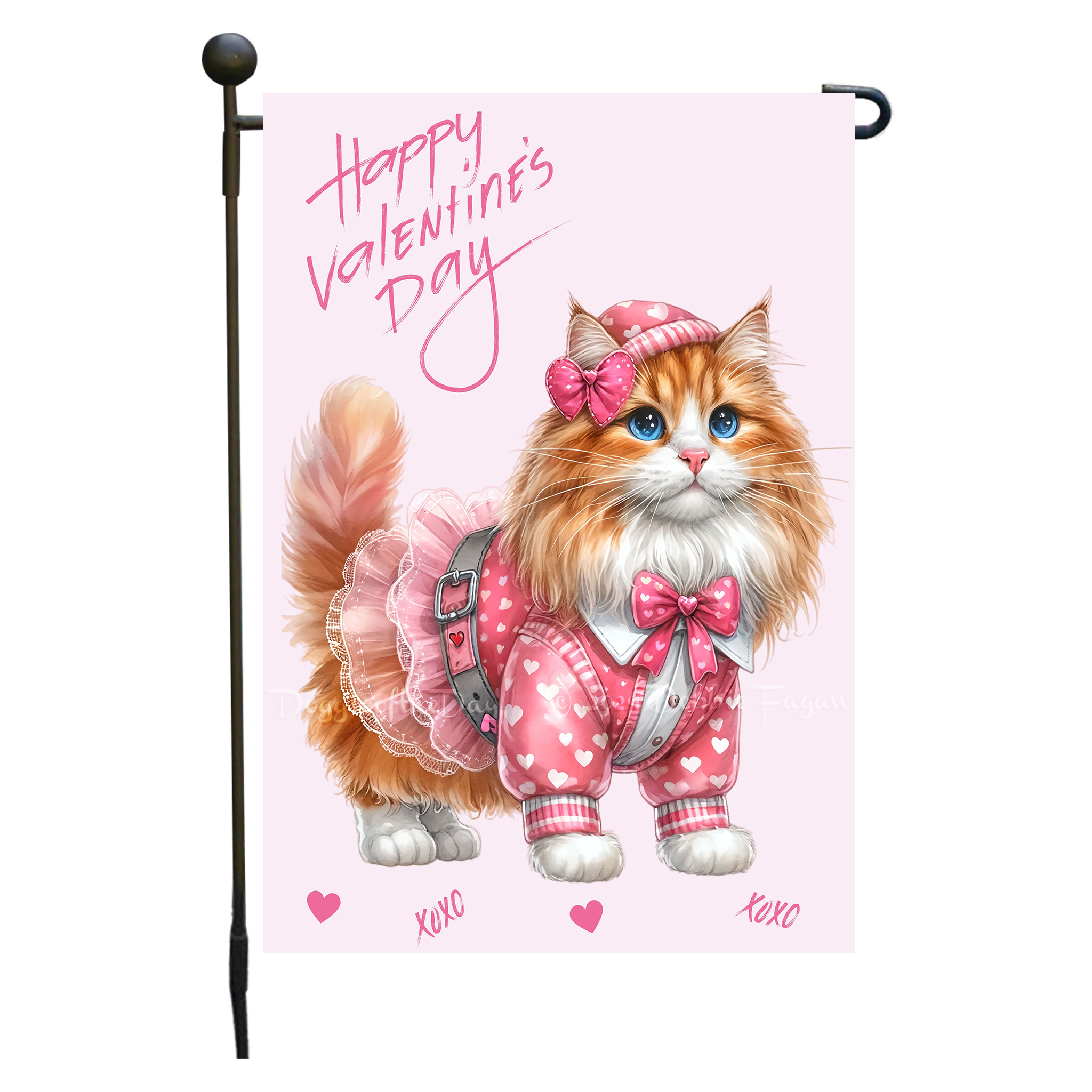 Flagge Valentinstag Katze Garten personalisiert doppelseitig NEU - Bild 73 von 103